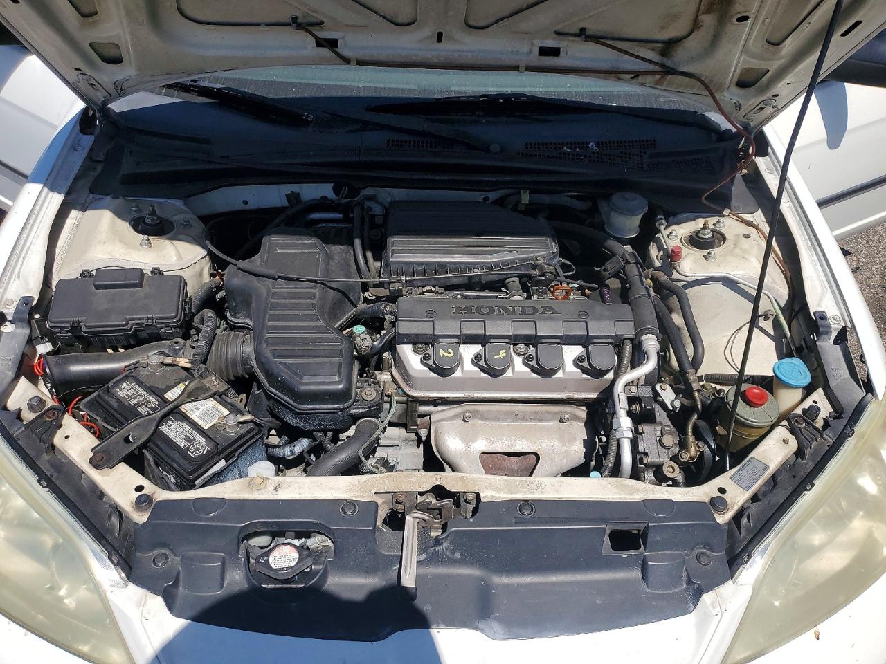 2004 Honda Civic Dx Vp White vin: 2HGES16394H587177