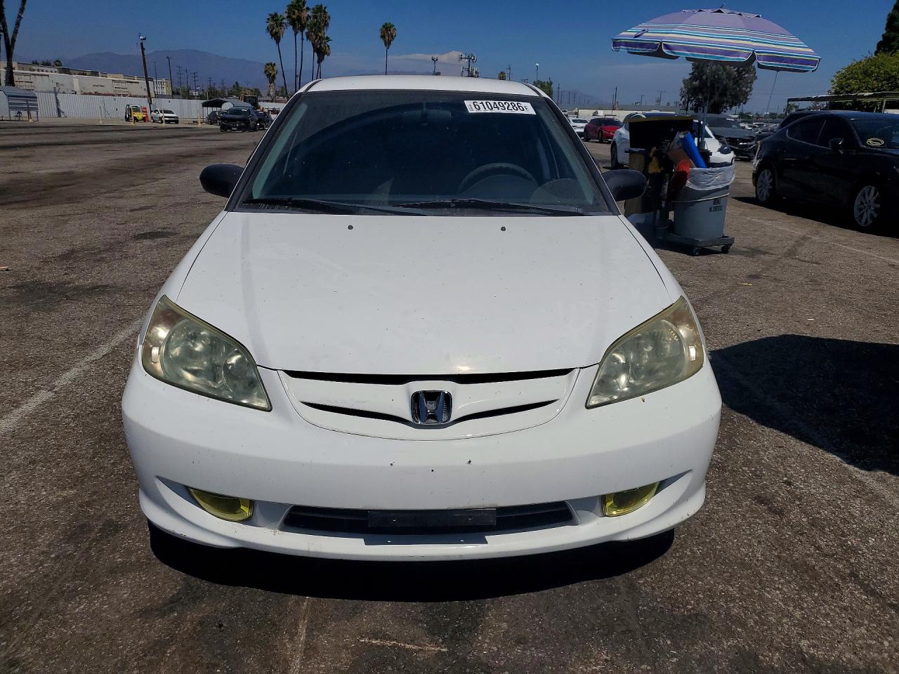 2004 Honda Civic Dx Vp White vin: 2HGES16394H587177