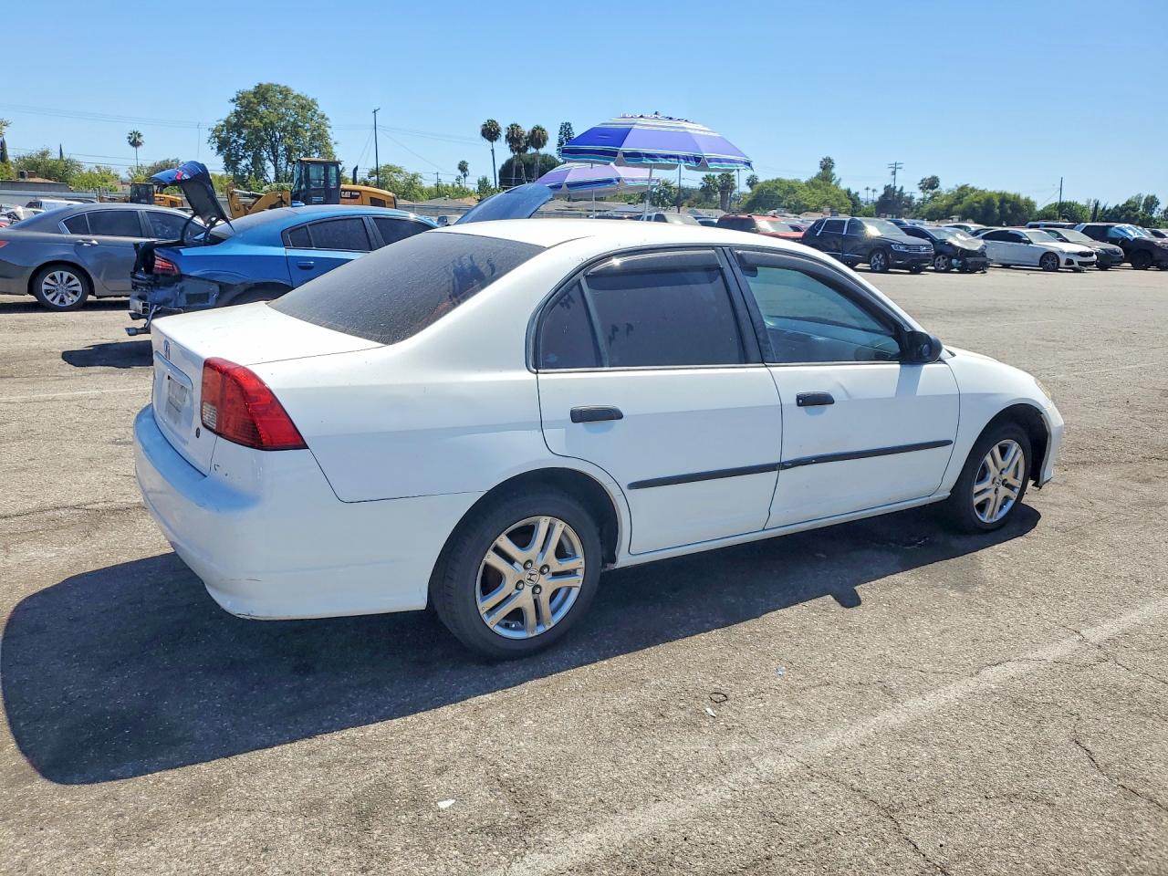 2004 Honda Civic Dx Vp White vin: 2HGES16394H587177