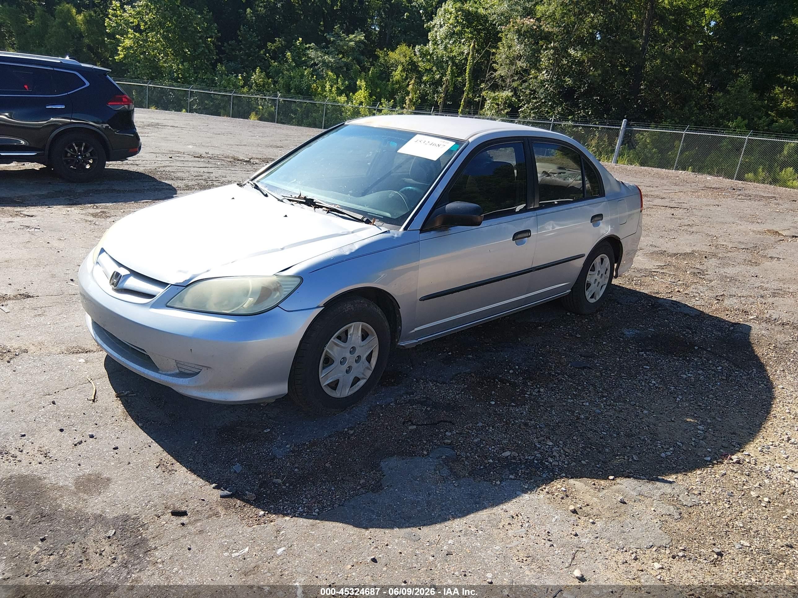 2004 Honda Civic Vp Silver vin: 2HGES163X4H560537