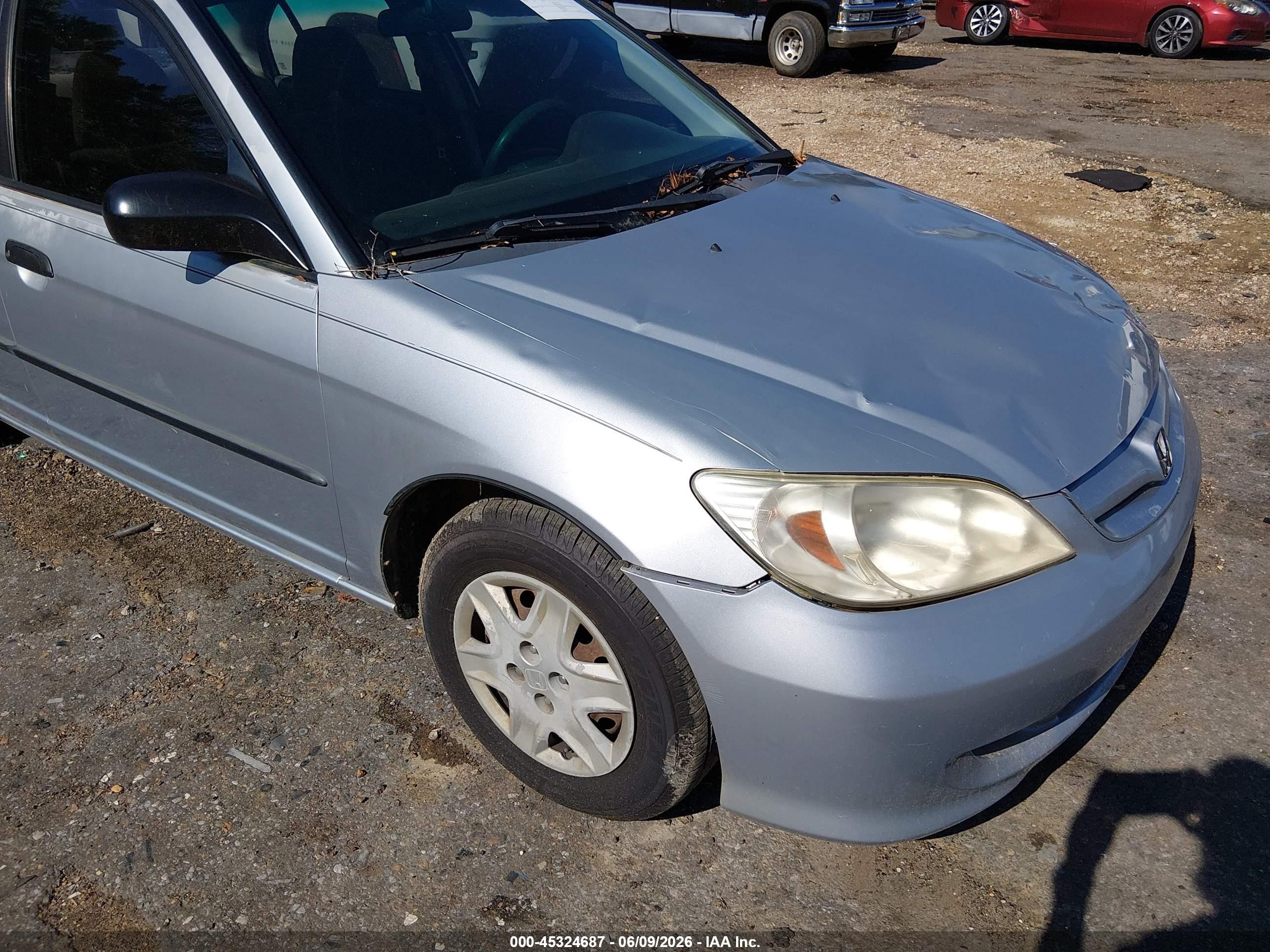 2004 Honda Civic Vp Silver vin: 2HGES163X4H560537