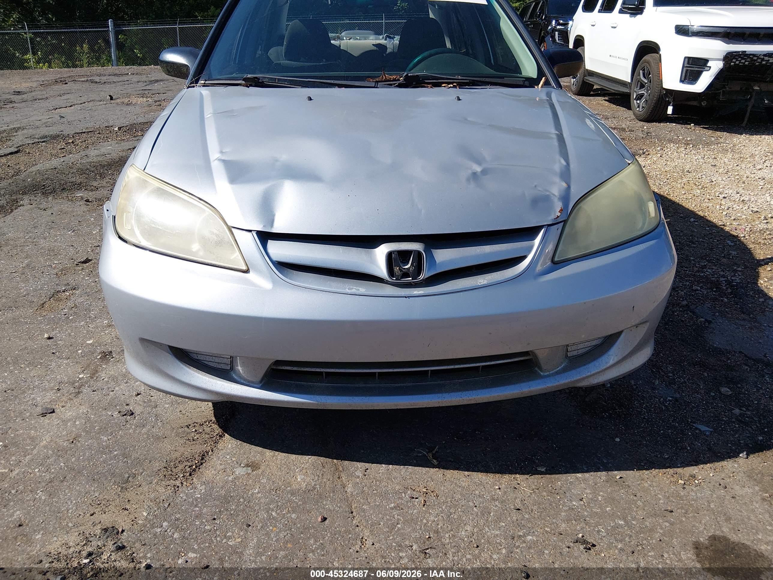 2004 Honda Civic Vp Silver vin: 2HGES163X4H560537