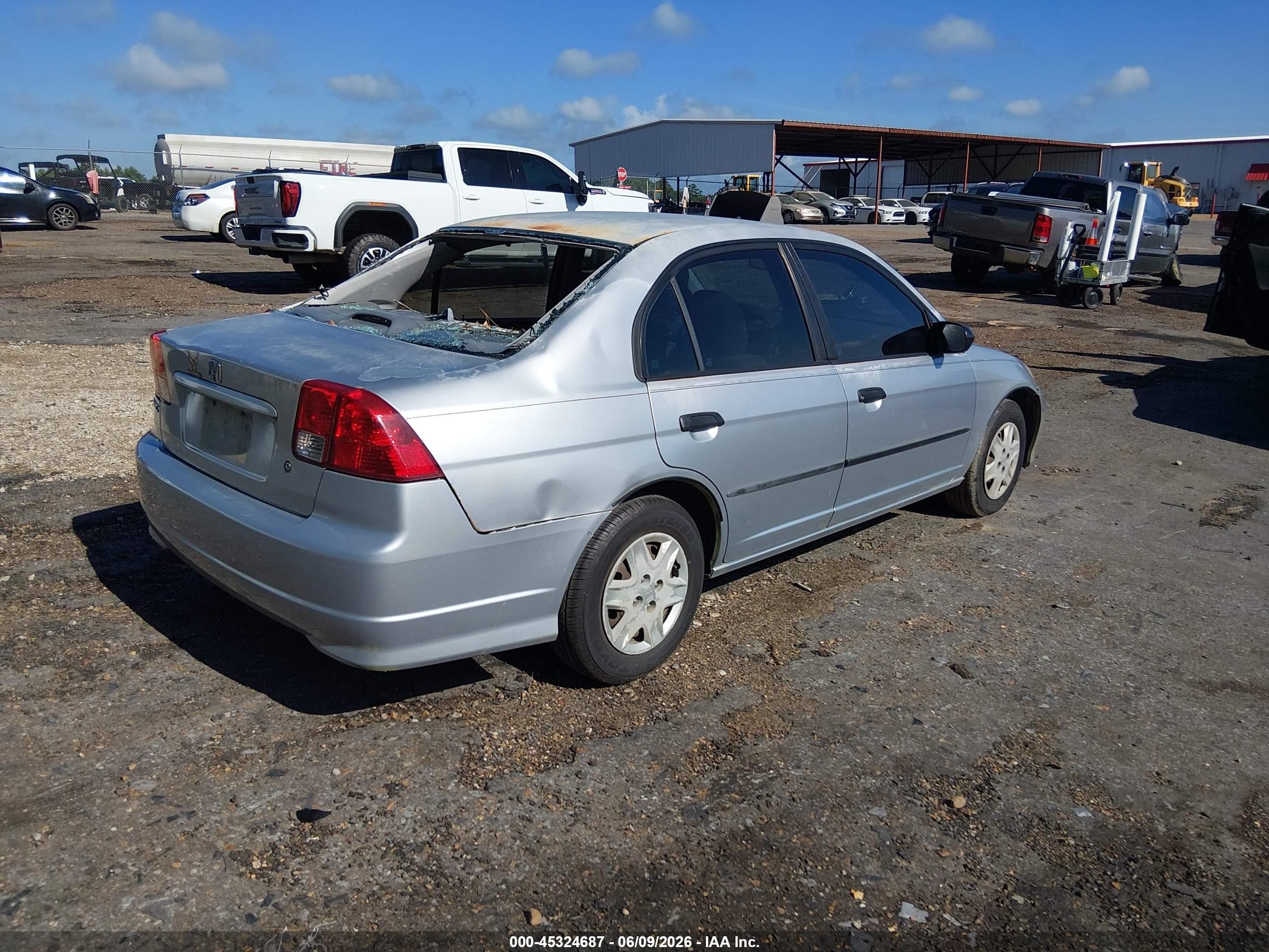 2004 Honda Civic Vp Silver vin: 2HGES163X4H560537