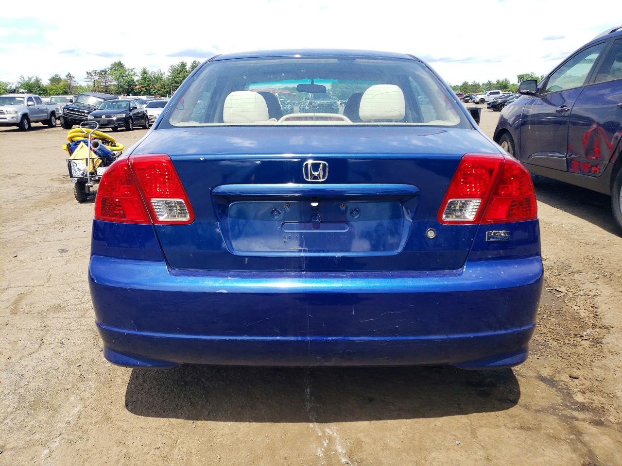 2004 Honda Civic Dx Vp Синий vin: 2HGES163X4H585597