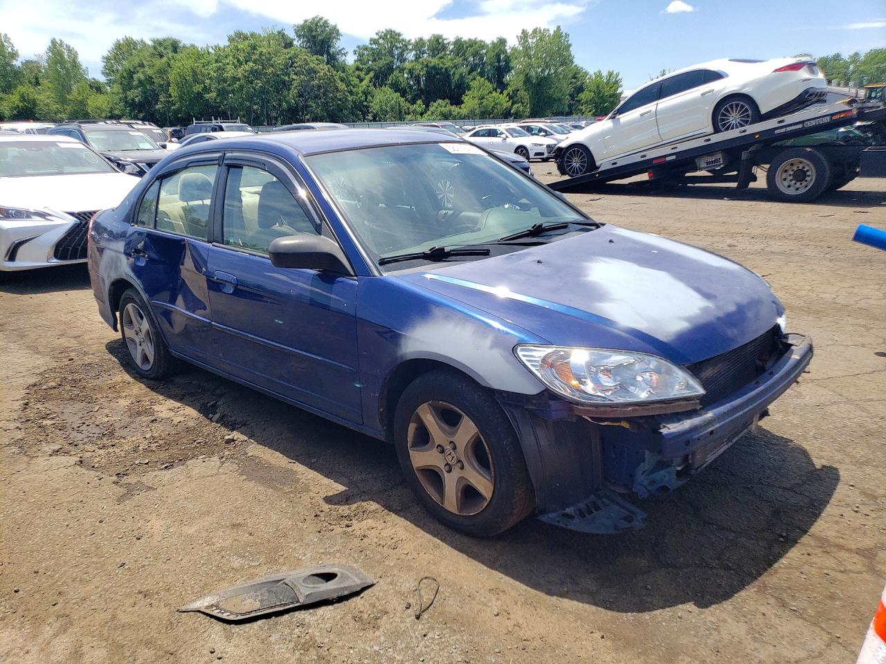 2004 Honda Civic Dx Vp Синий vin: 2HGES163X4H585597