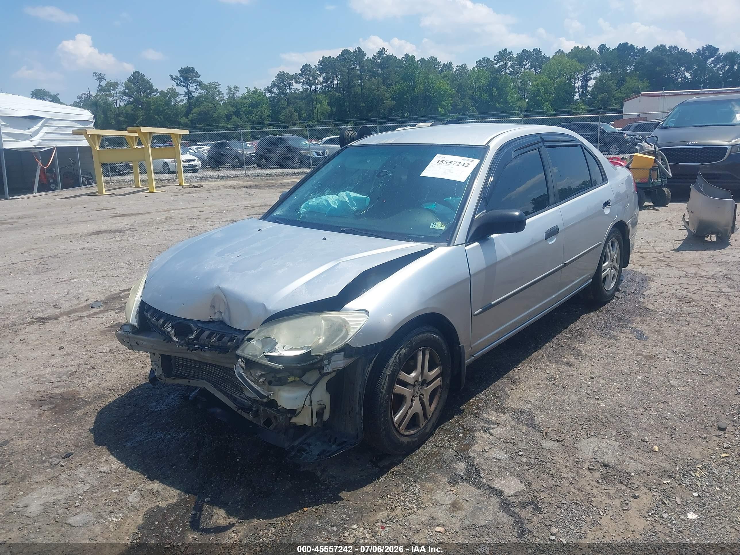 2004 Honda Civic Vp Серебряный vin: 2HGES163X4H624897