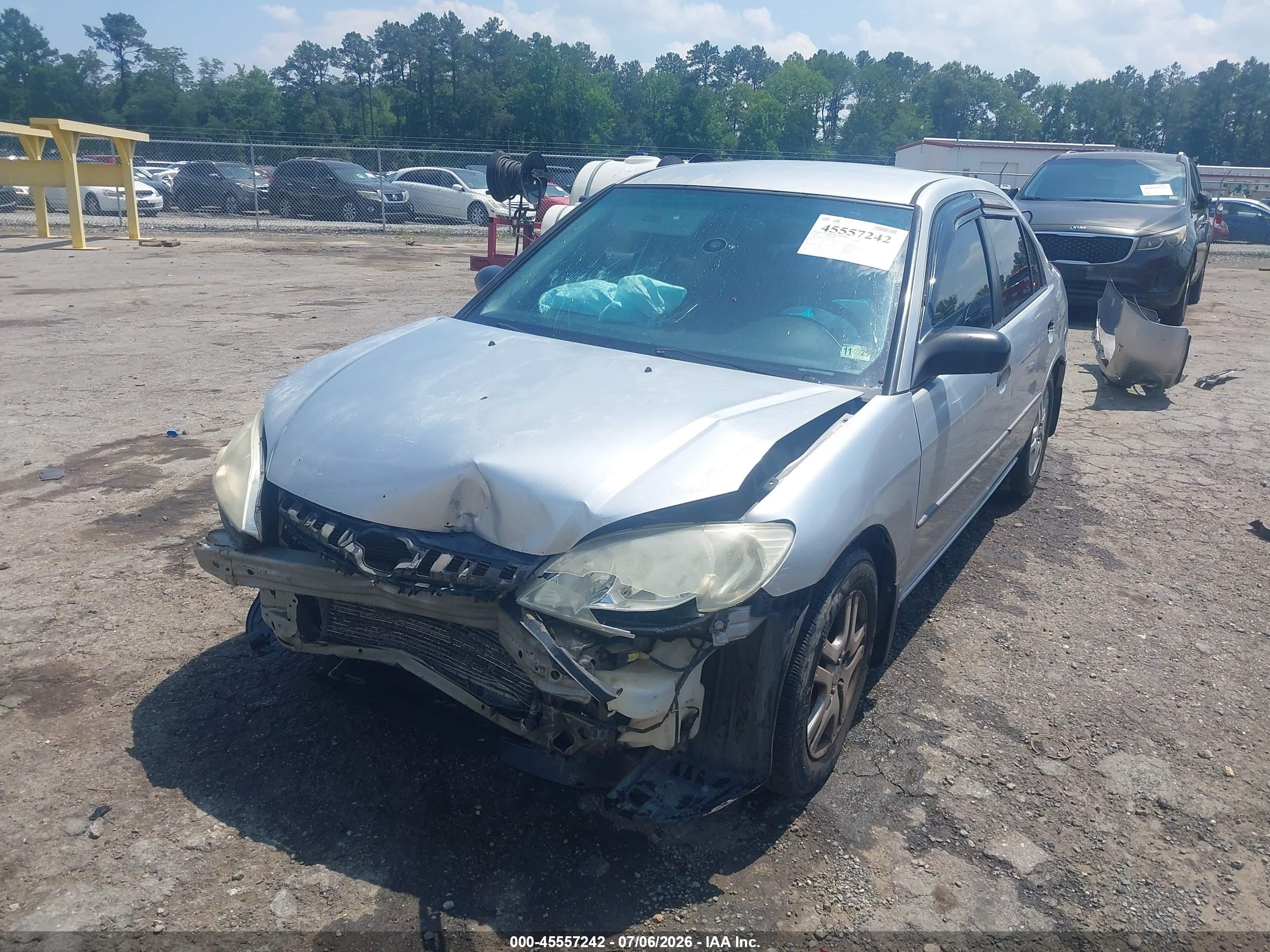 2004 Honda Civic Vp Серебряный vin: 2HGES163X4H624897