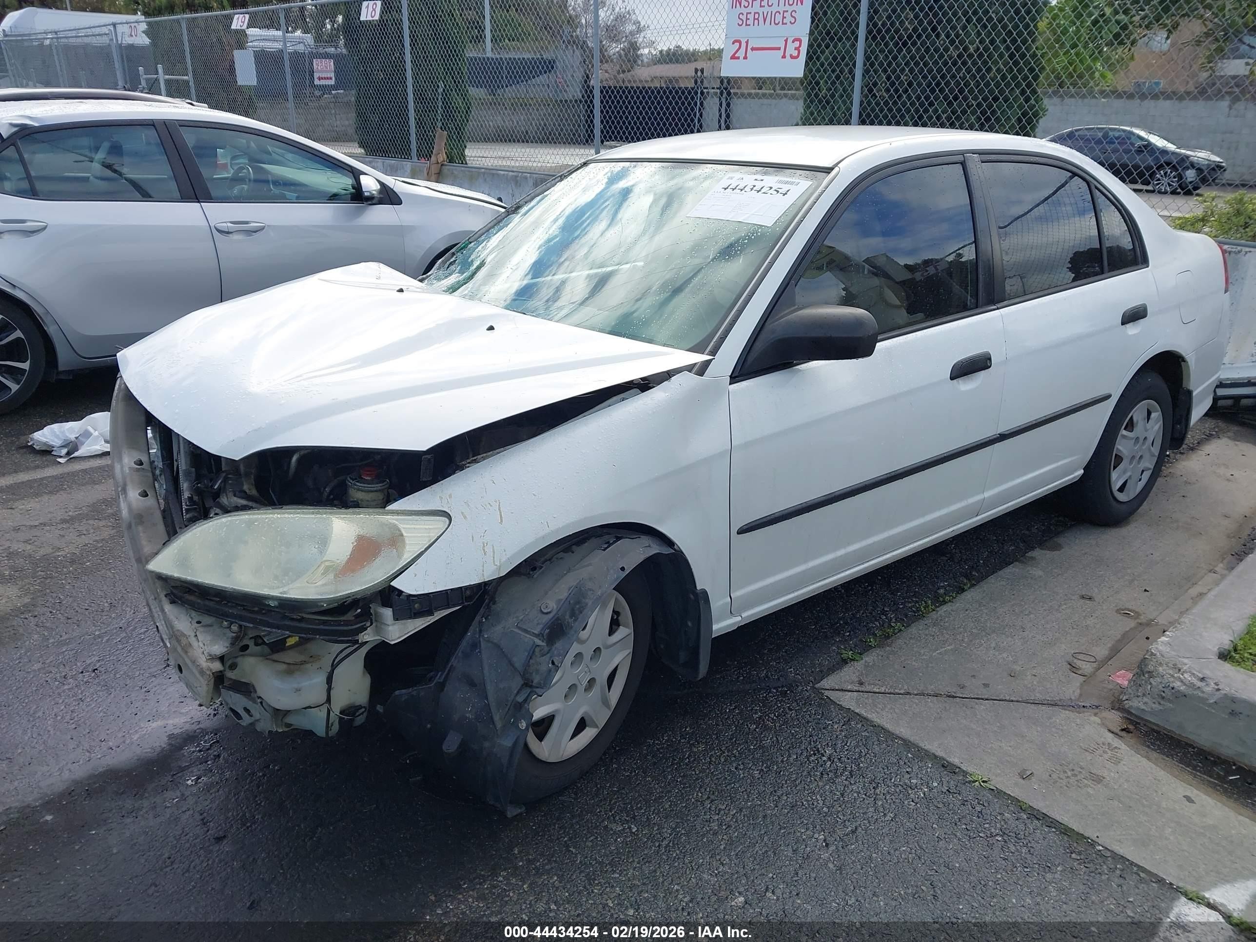 2005 Honda Civic Vp Белый vin: 2HGES163X5H559700