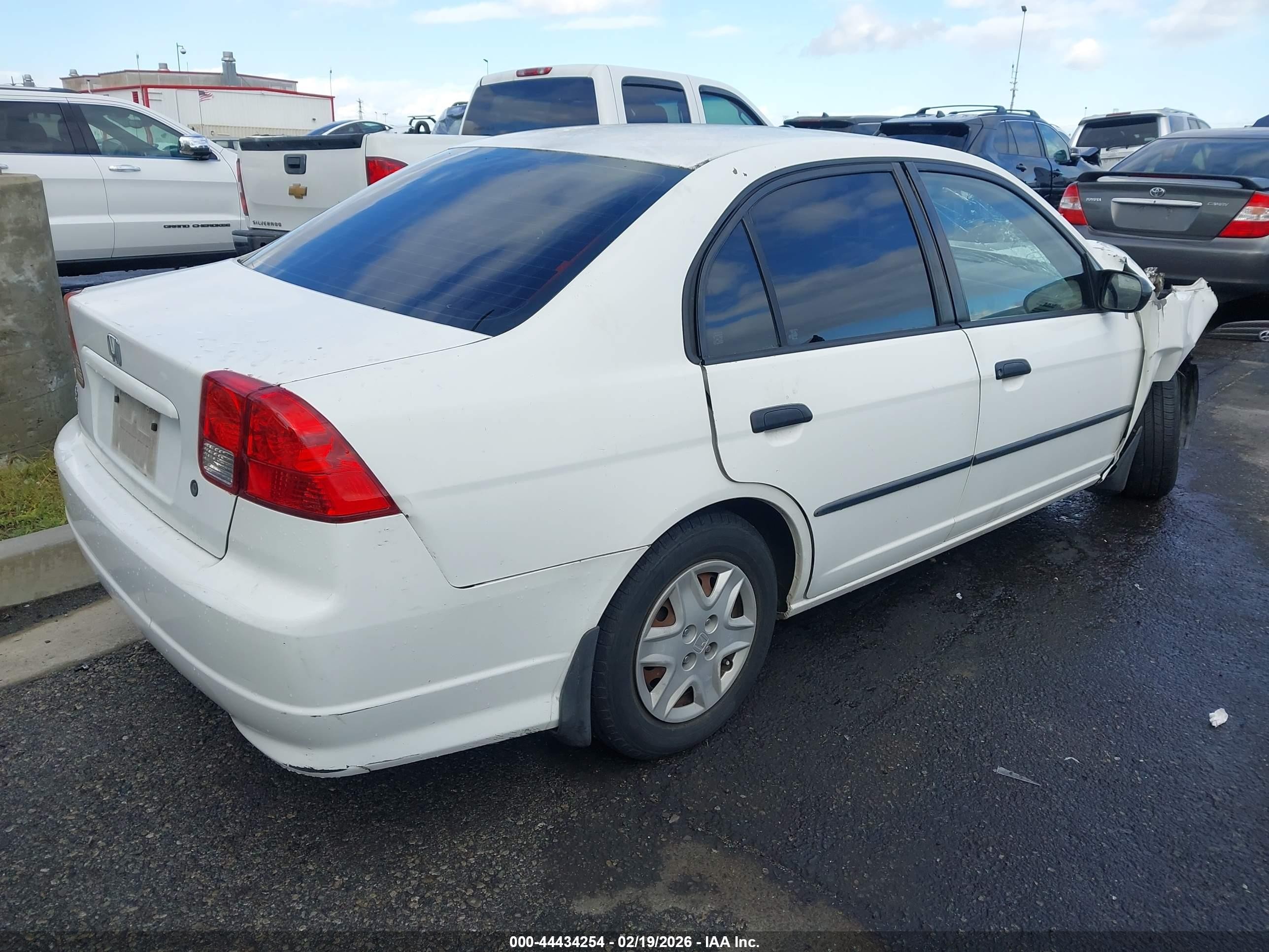 2005 Honda Civic Vp Белый vin: 2HGES163X5H559700