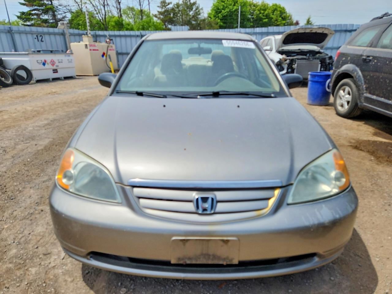 2003 Honda Civic Dx Бежевый vin: 2HGES16413H936226