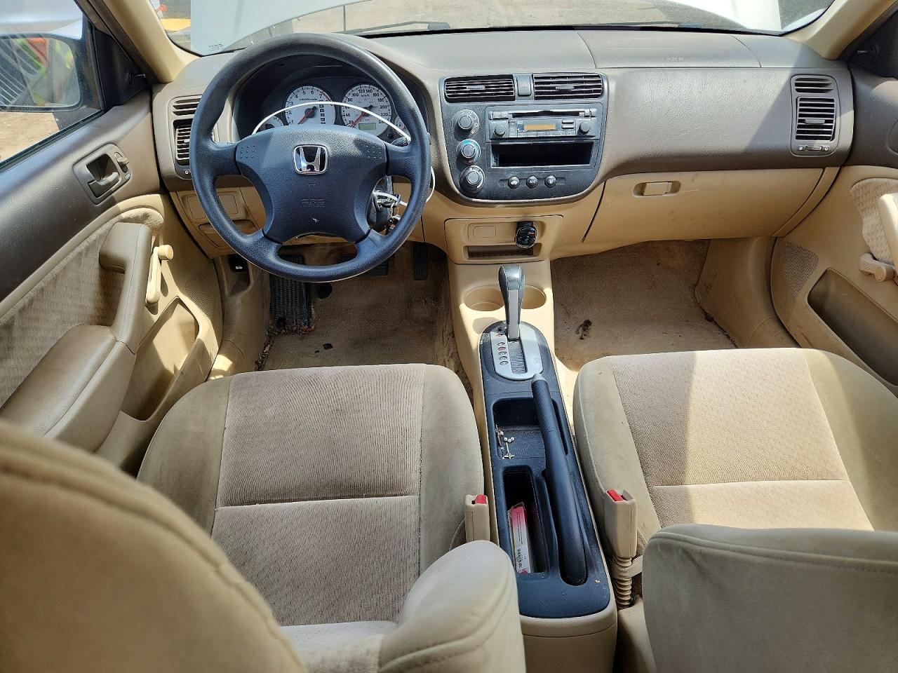2003 Honda Civic Dx Бежевый vin: 2HGES16413H936226