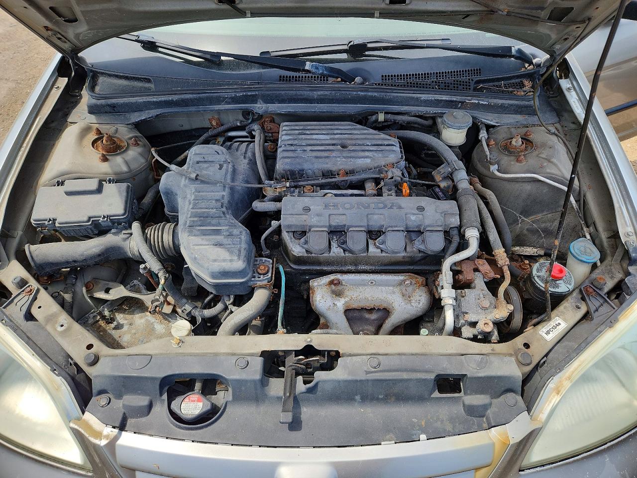 2003 Honda Civic Dx Бежевый vin: 2HGES16413H936226