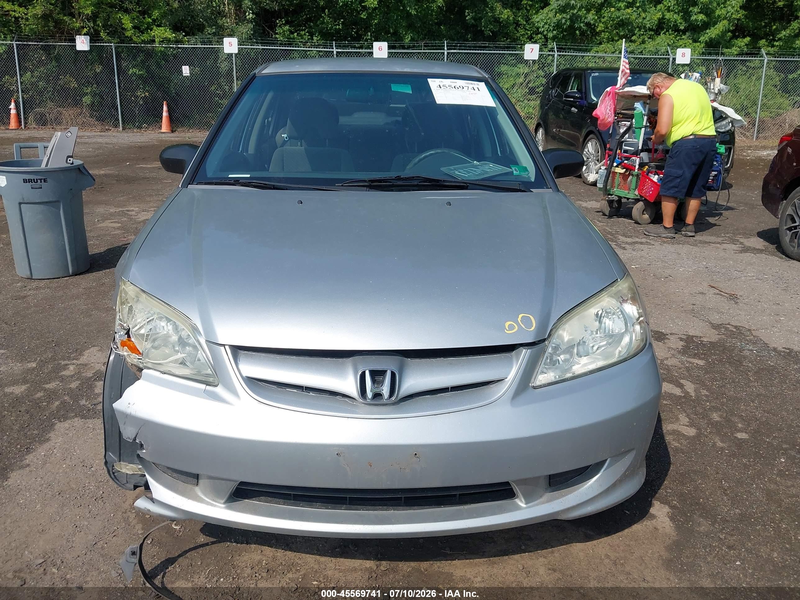 2005 Honda Civic Vp Серебряный vin: 2HGES16415H562185