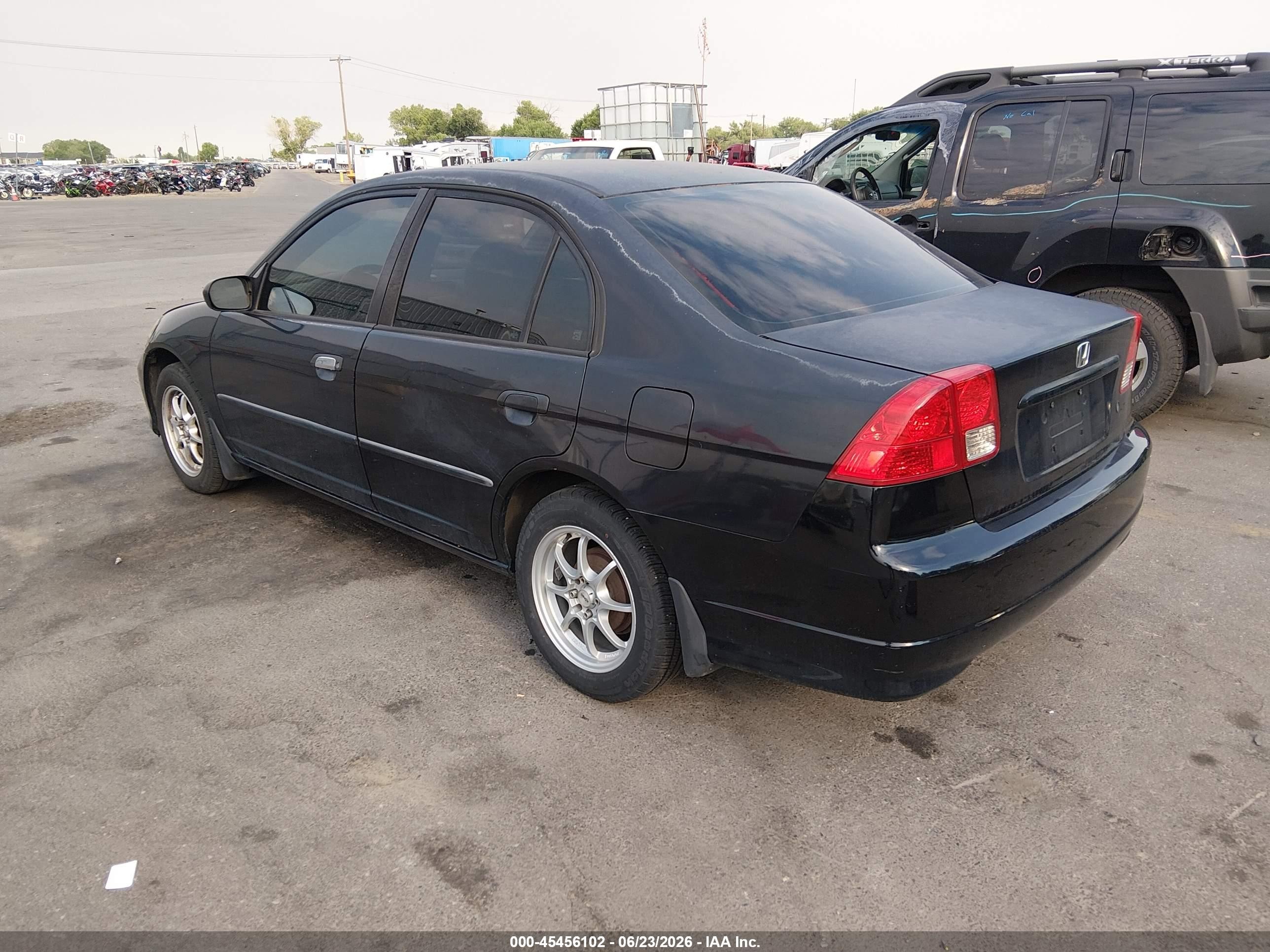 2005 Honda Civic Vp Black vin: 2HGES16425H507762