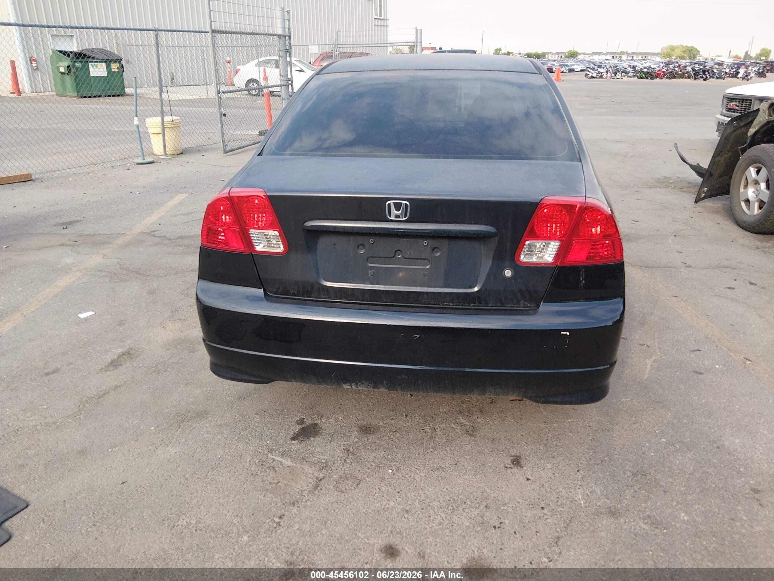 2005 Honda Civic Vp Black vin: 2HGES16425H507762