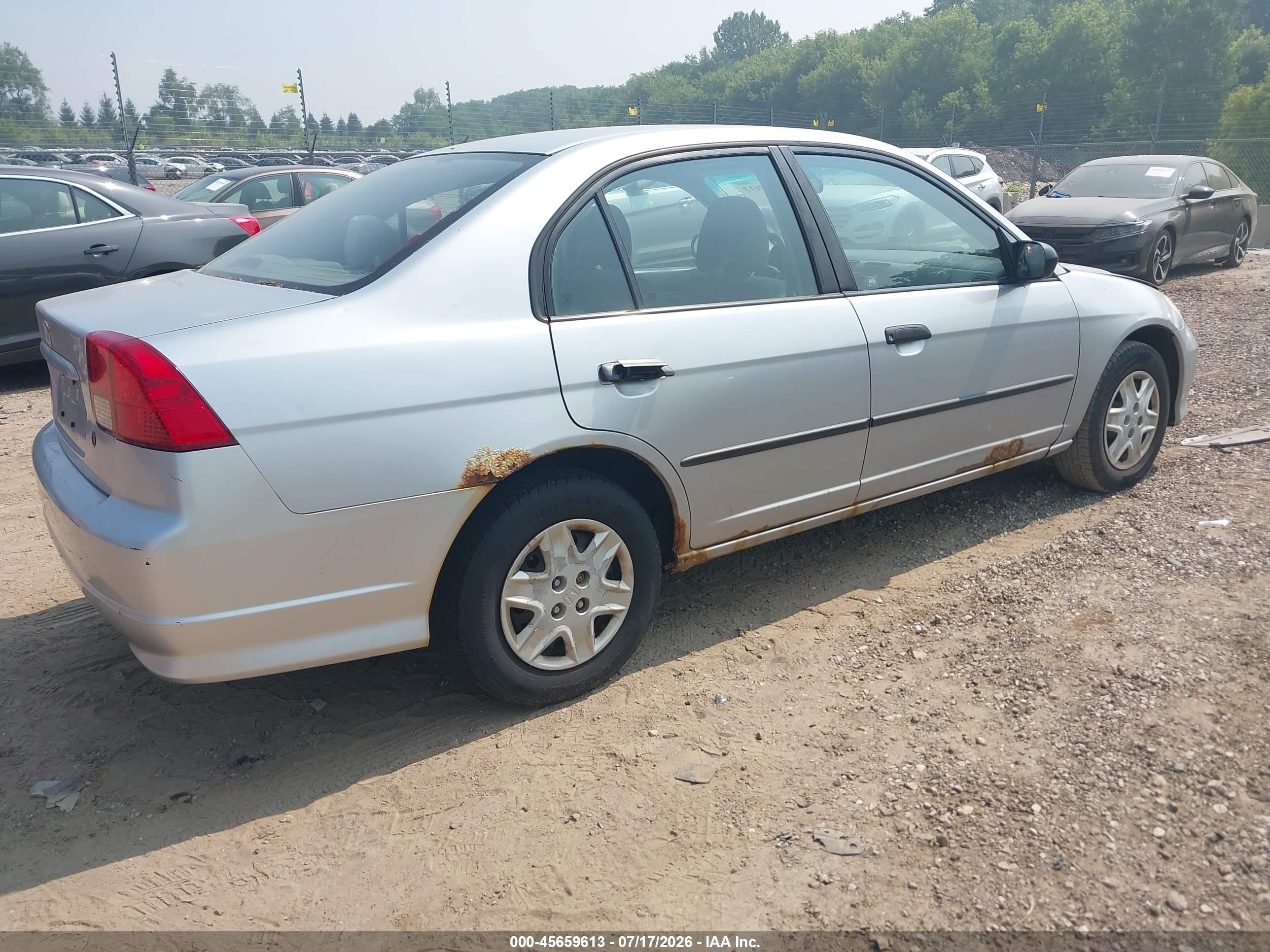2004 Honda Civic Vp Silver vin: 2HGES16484H581394