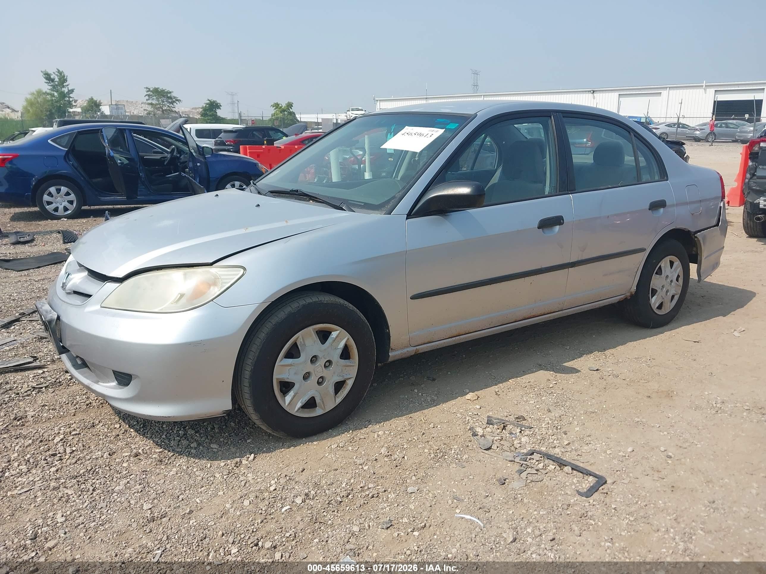 2004 Honda Civic Vp Silver vin: 2HGES16484H581394
