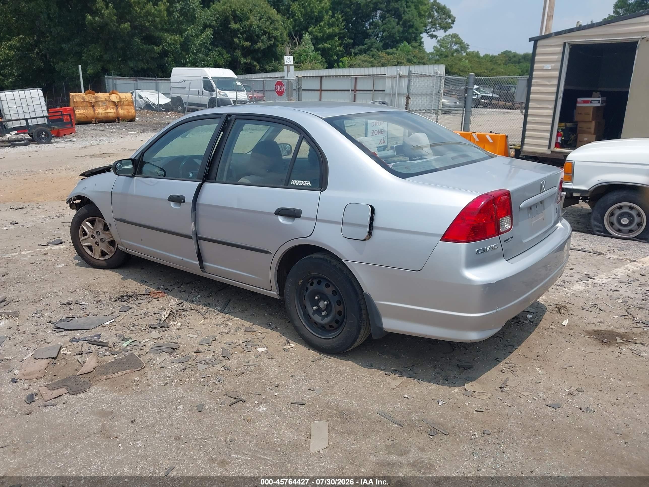 2005 Honda Civic Vp Silver vin: 2HGES16485H555766
