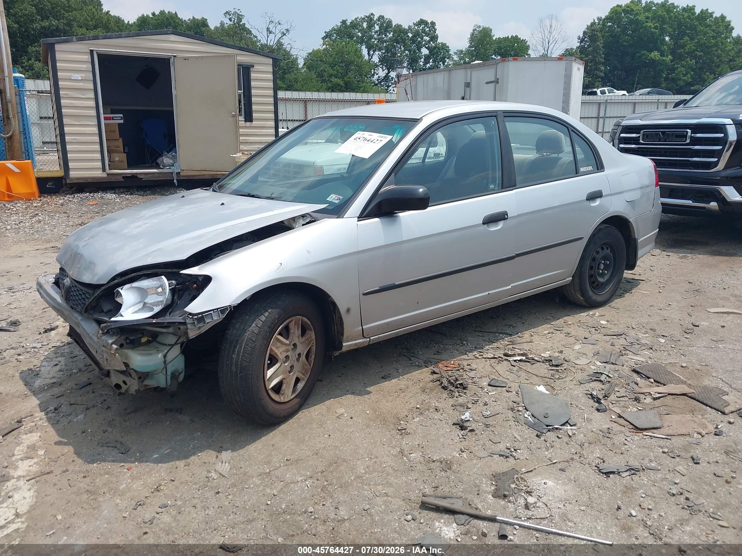 2005 Honda Civic Vp Silver vin: 2HGES16485H555766