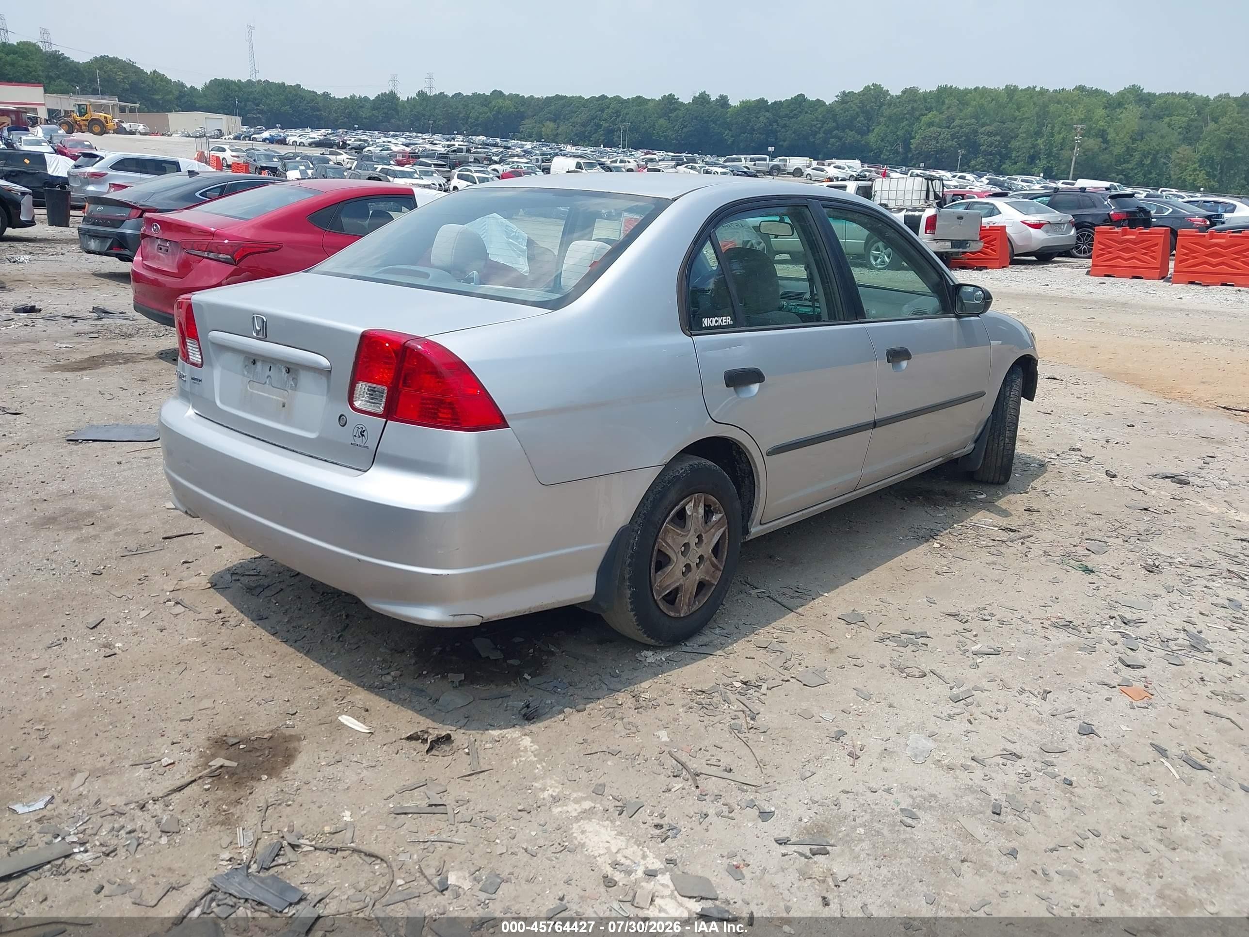 2005 Honda Civic Vp Silver vin: 2HGES16485H555766
