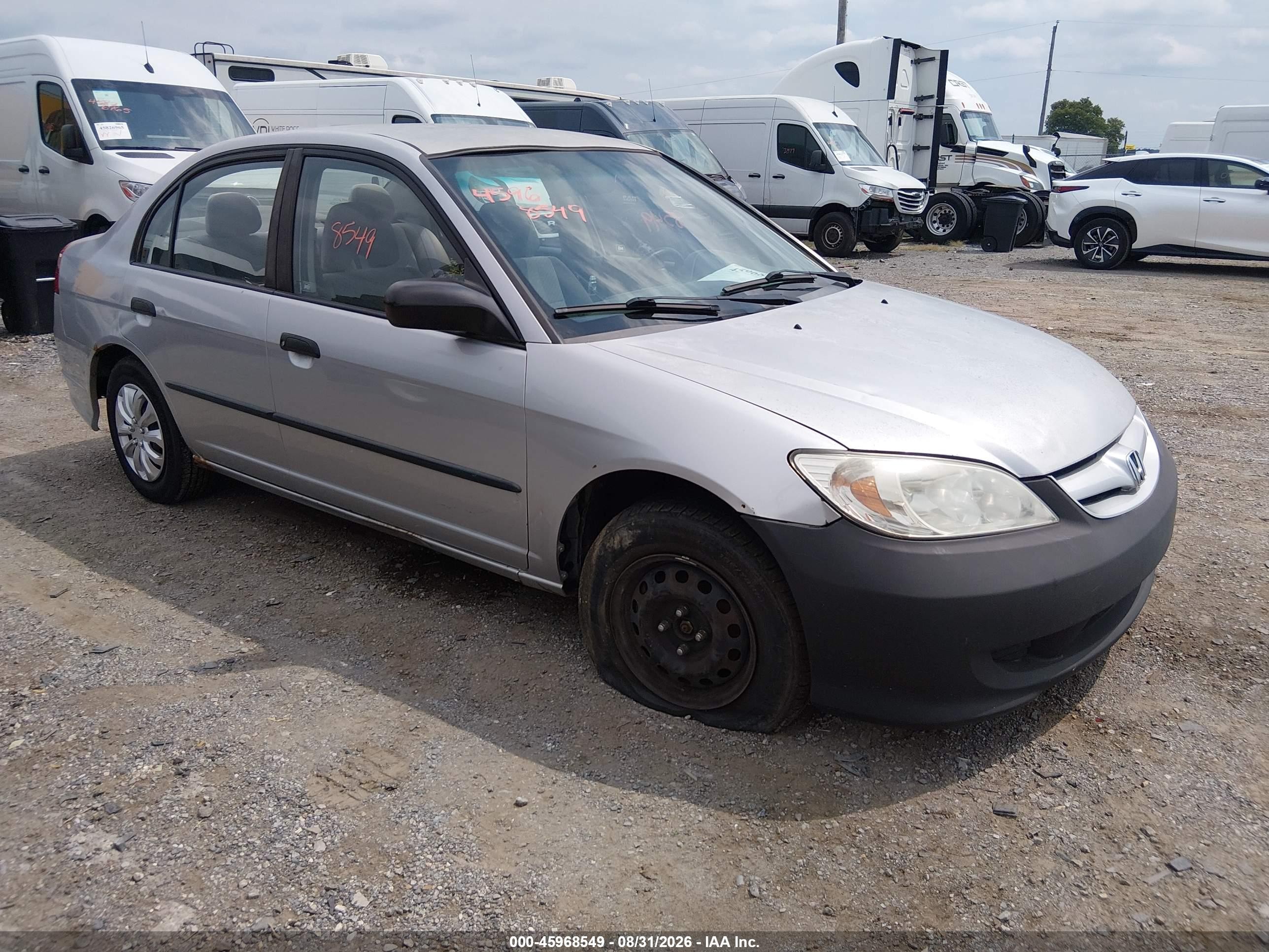 2004 Honda Civic Vp Серебряный vin: 2HGES16494H566872