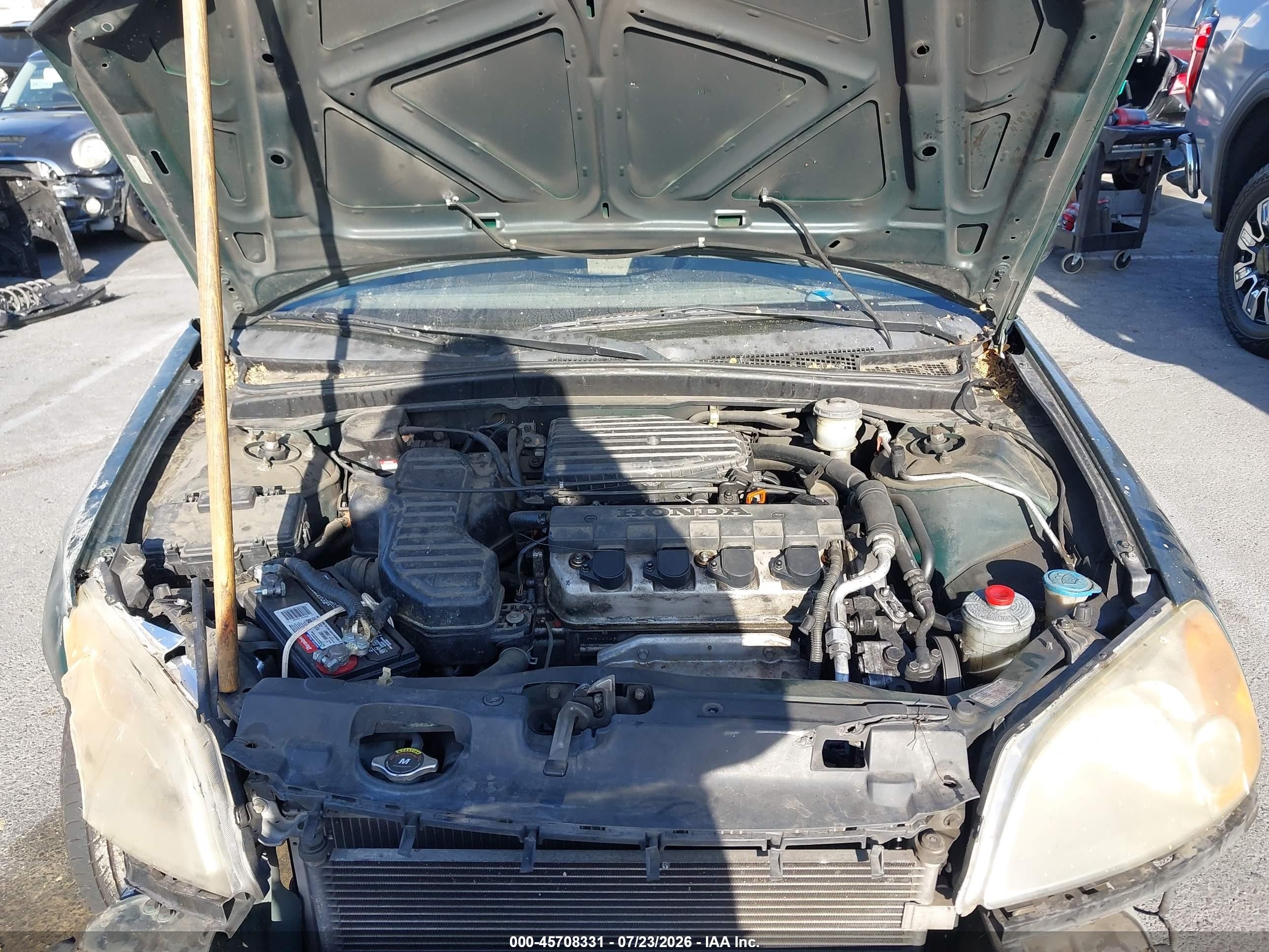 2001 Honda Civic Lx Green vin: 2HGES16501H613954