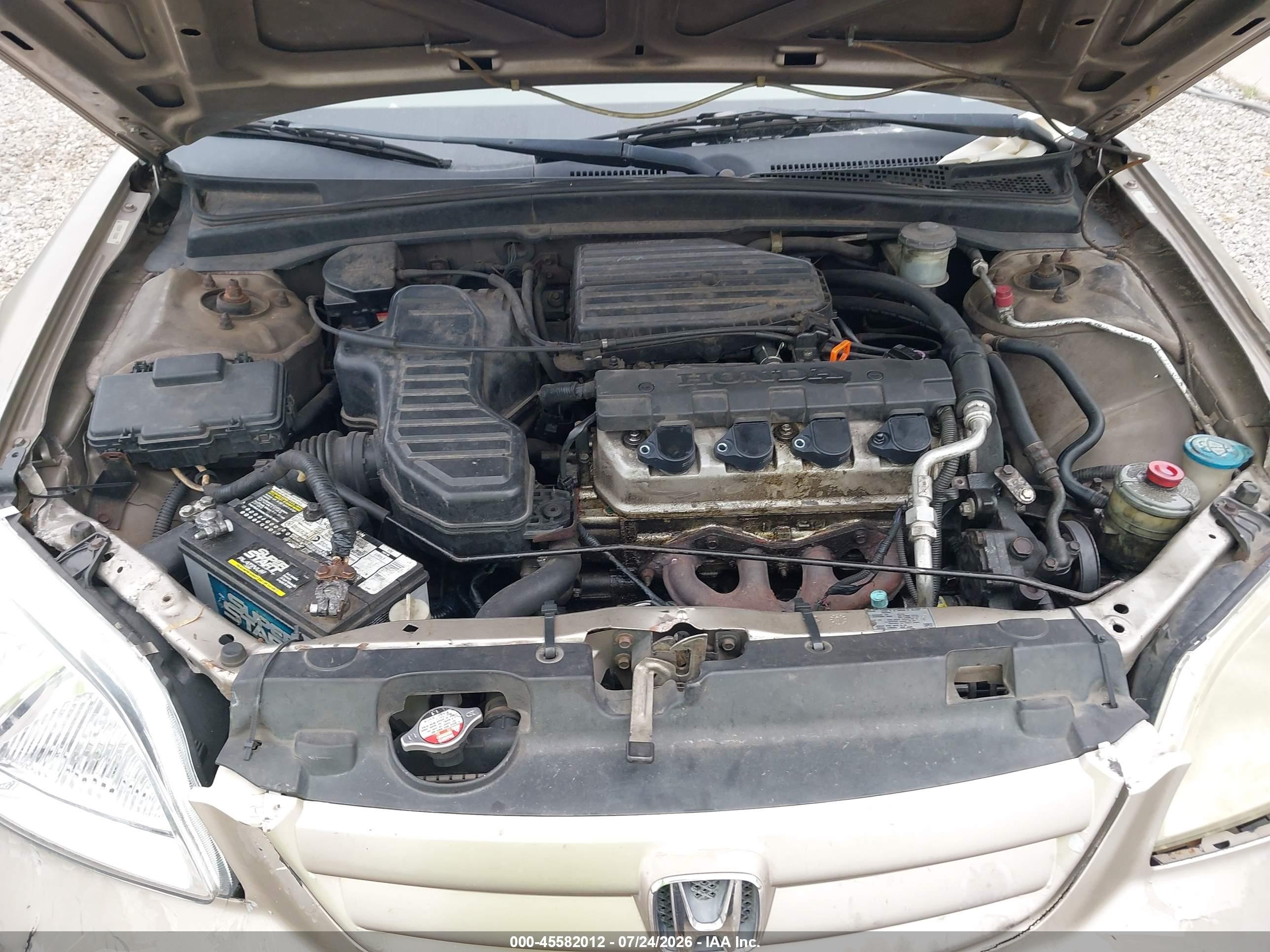 2002 Honda Civic Lx Золотой vin: 2HGES16502H530431