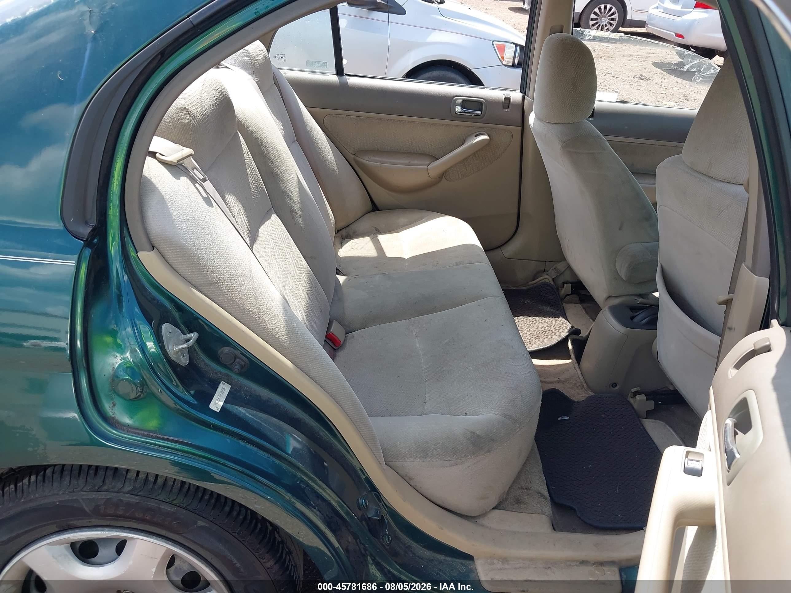 2002 Honda Civic Lx Зеленый vin: 2HGES16502H541882