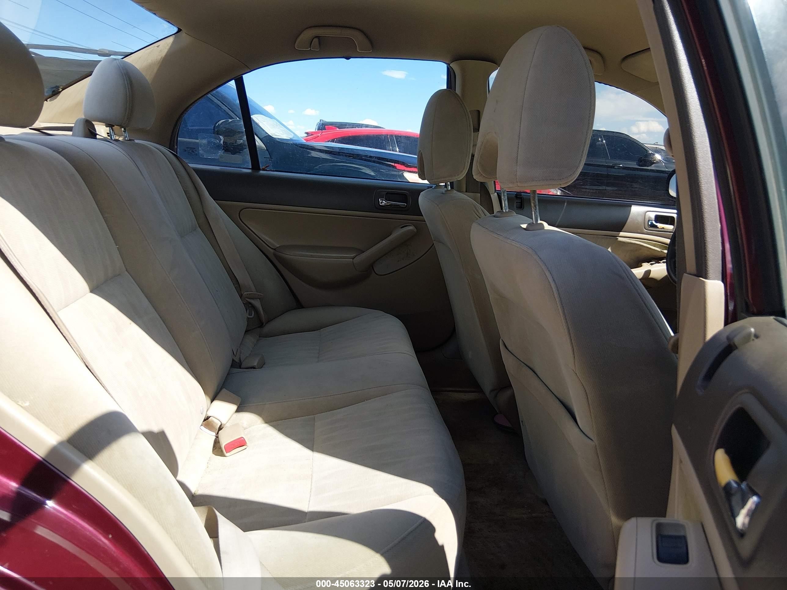 2003 Honda Civic Lx Maroon vin: 2HGES16503H519754