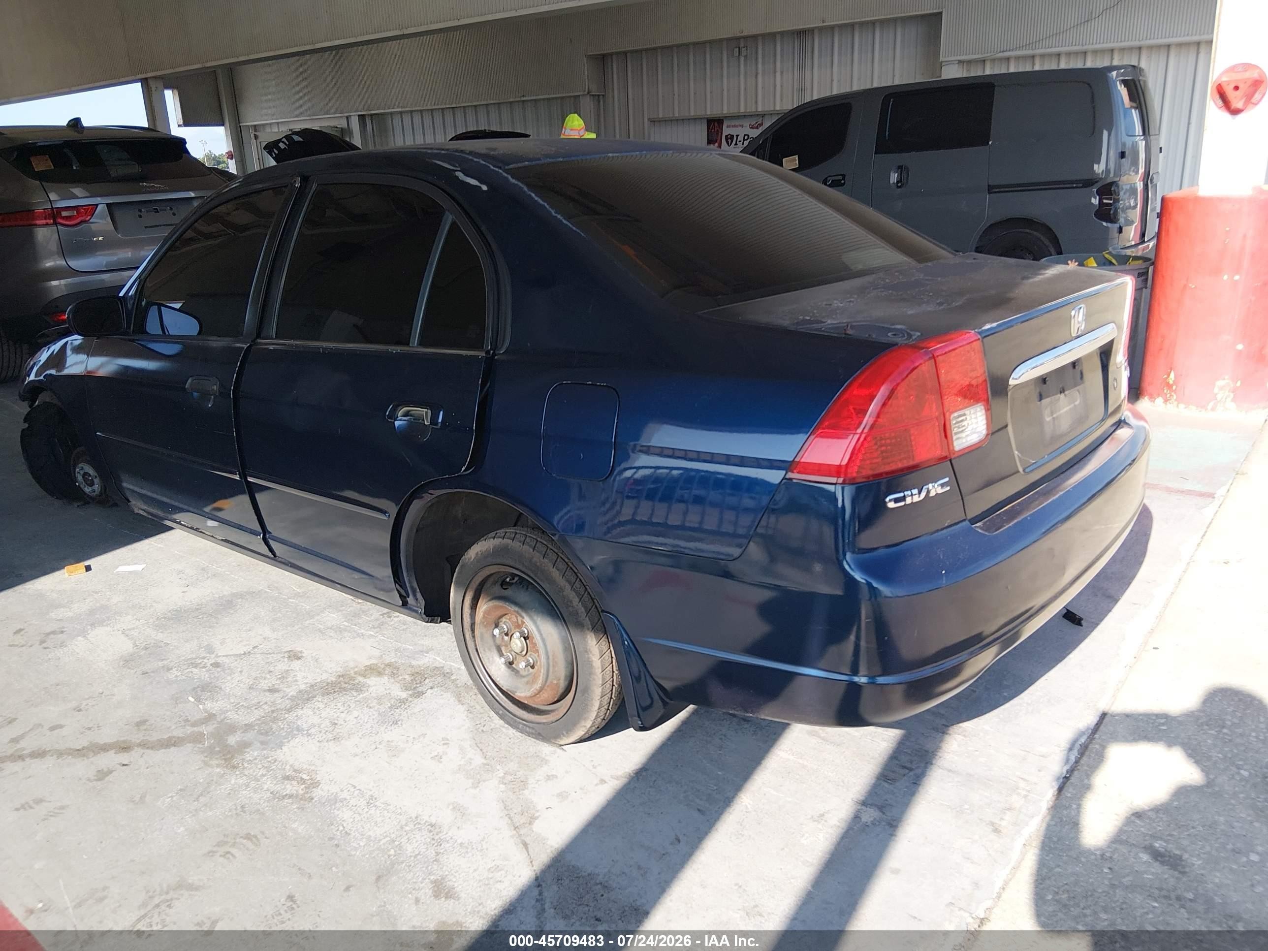 2003 Honda Civic Lx Blue vin: 2HGES16503H524274