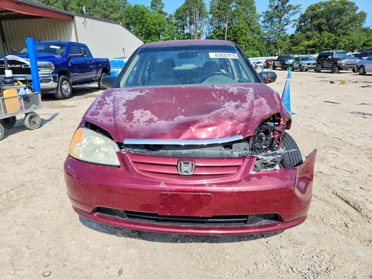 2003 Honda Civic Lx Maroon vin: 2HGES16503H532519