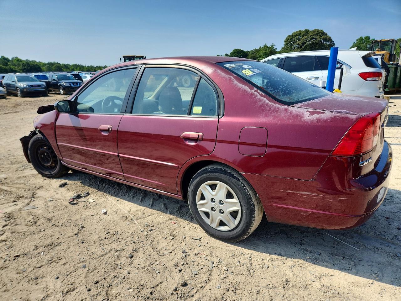 2003 Honda Civic Lx Maroon vin: 2HGES16503H532519