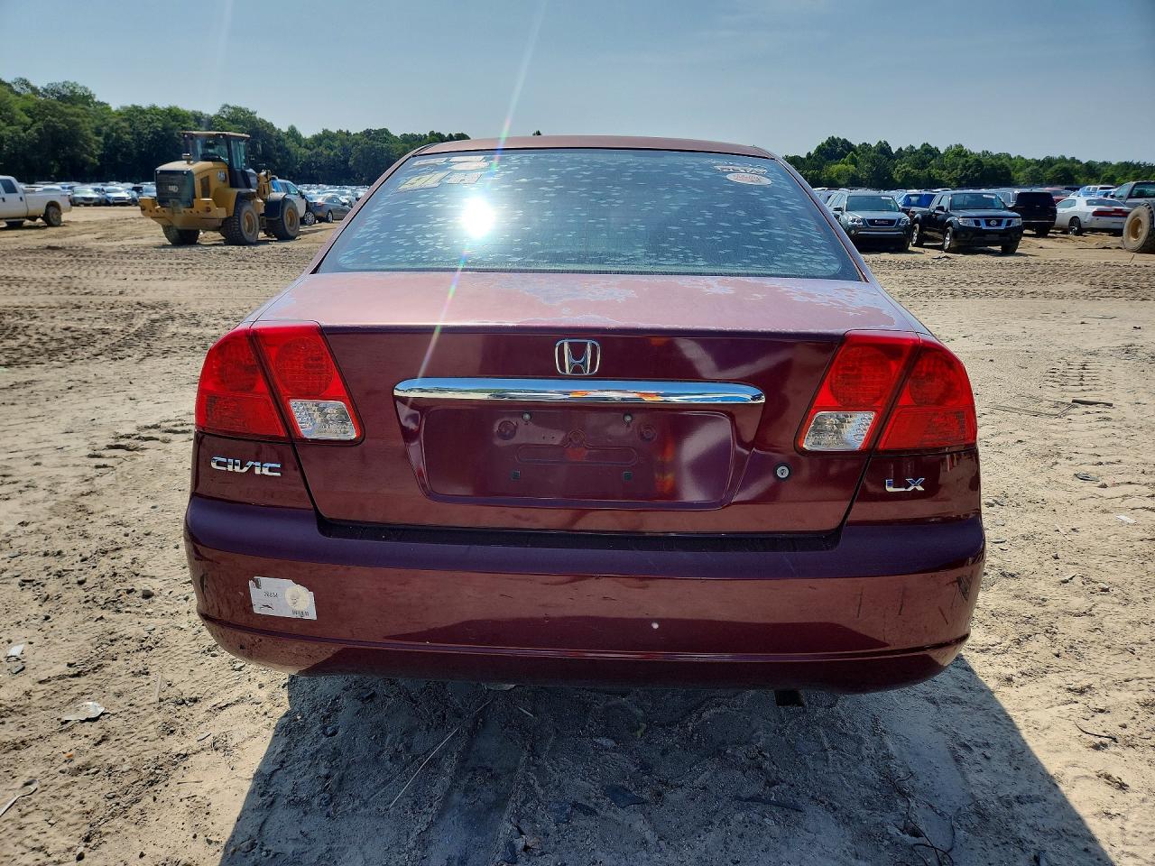 2003 Honda Civic Lx Maroon vin: 2HGES16503H532519
