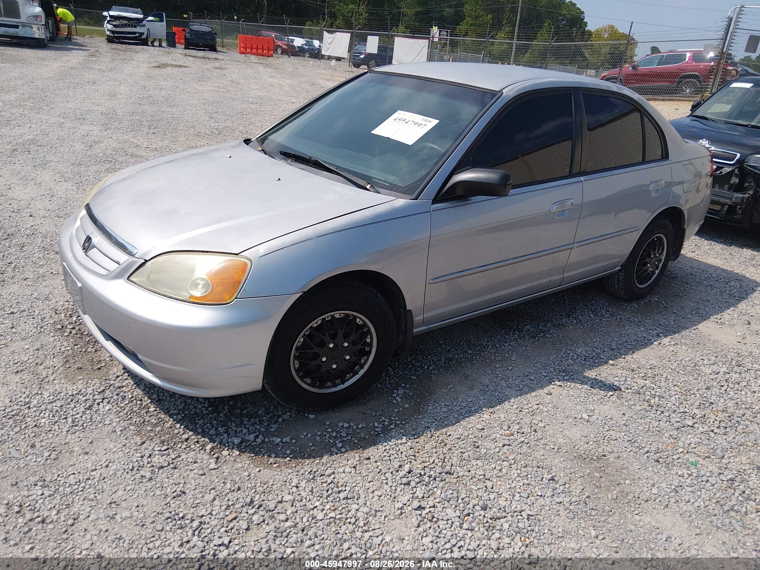 2003 Honda Civic Lx Gray vin: 2HGES16503H535467