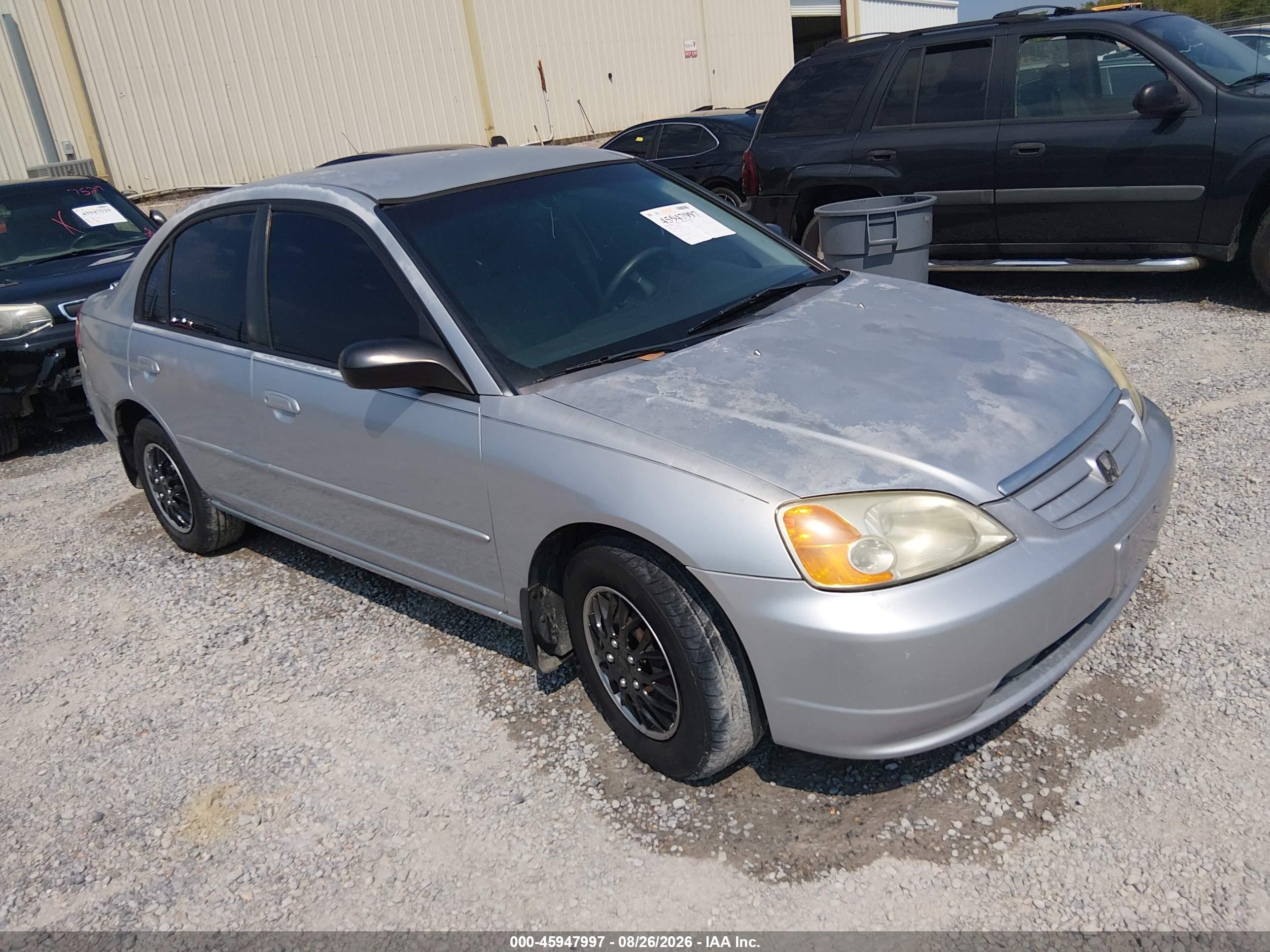 2003 Honda Civic Lx Gray vin: 2HGES16503H535467
