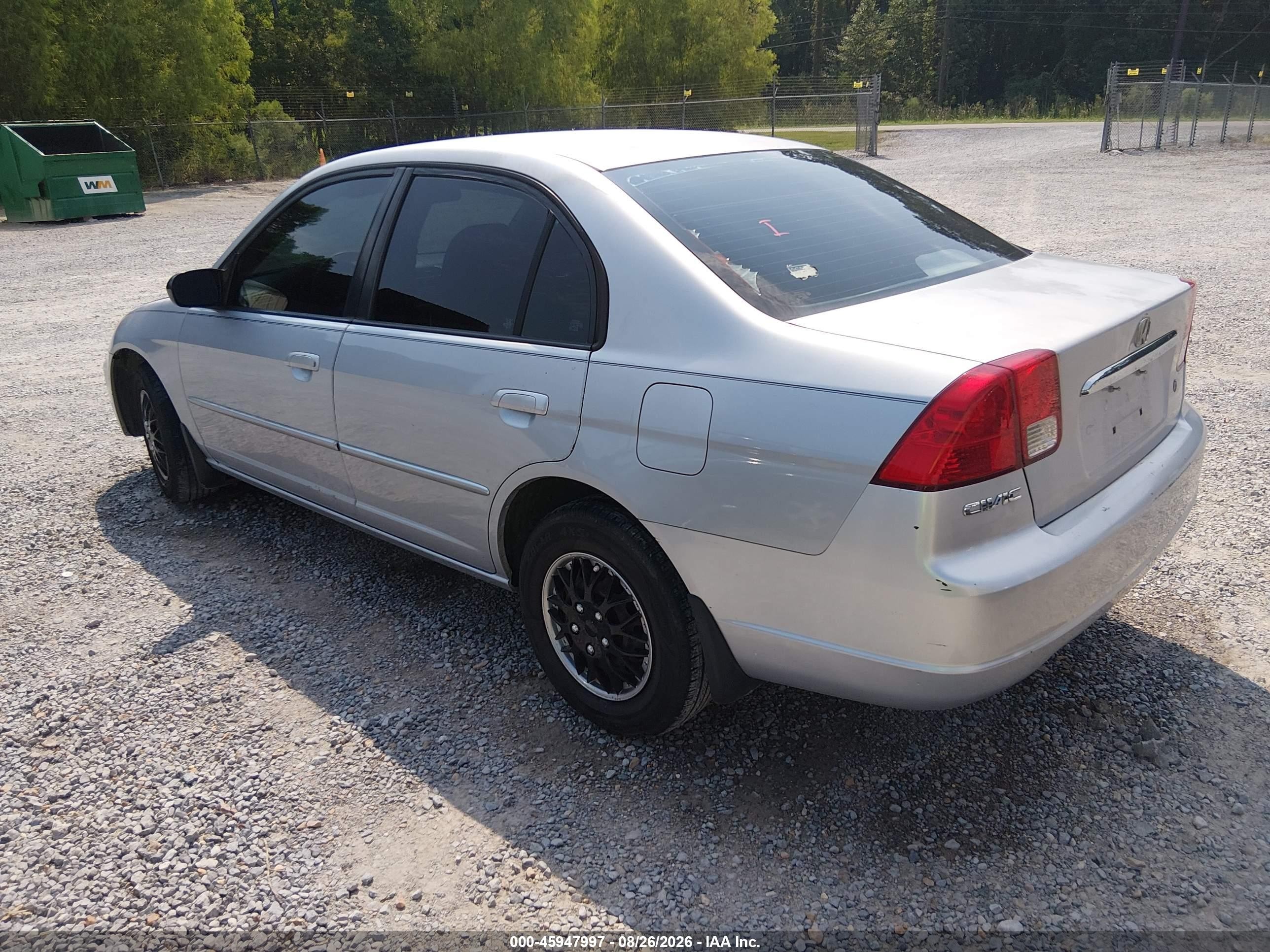 2003 Honda Civic Lx Gray vin: 2HGES16503H535467