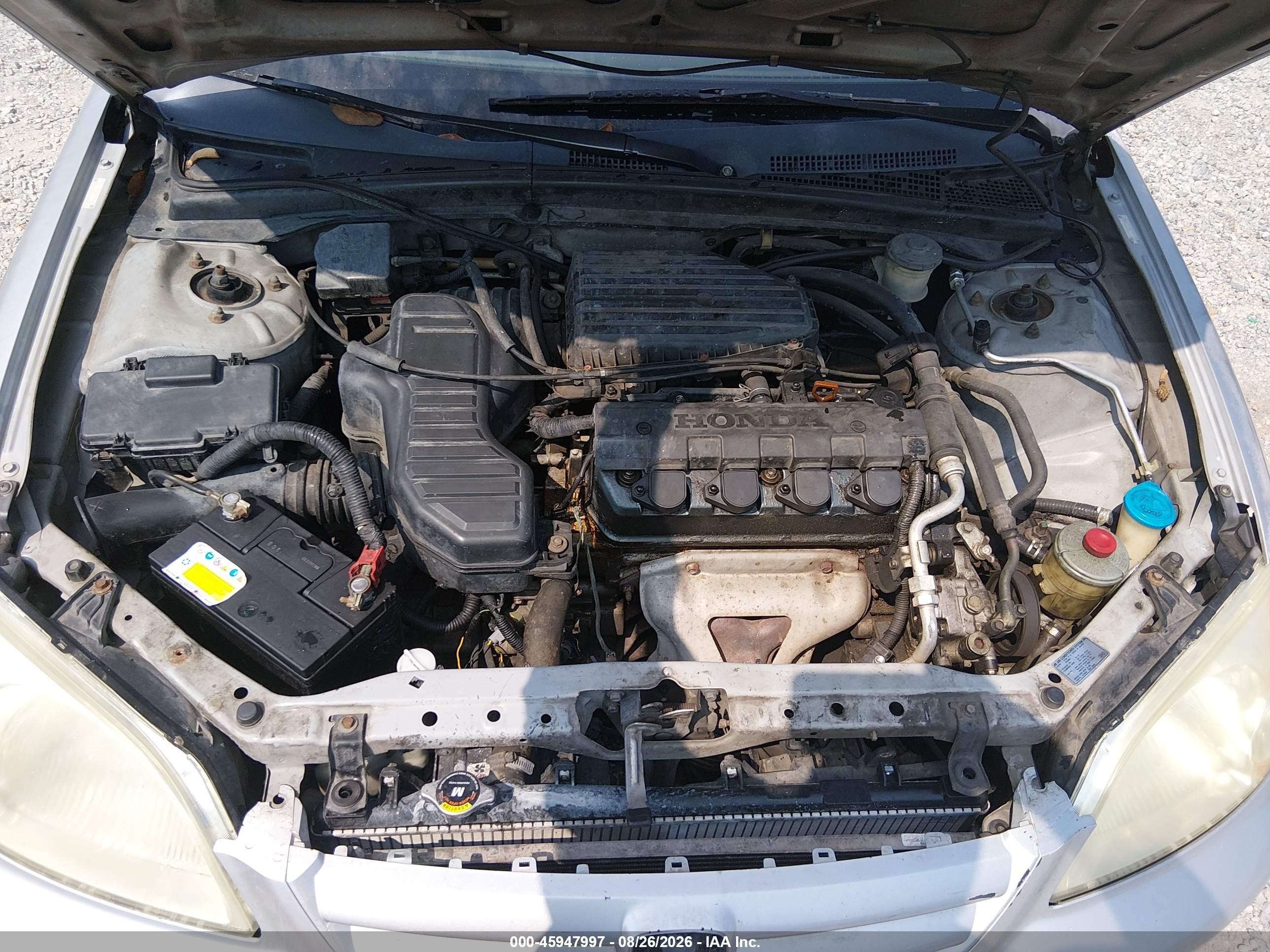 2003 Honda Civic Lx Gray vin: 2HGES16503H535467