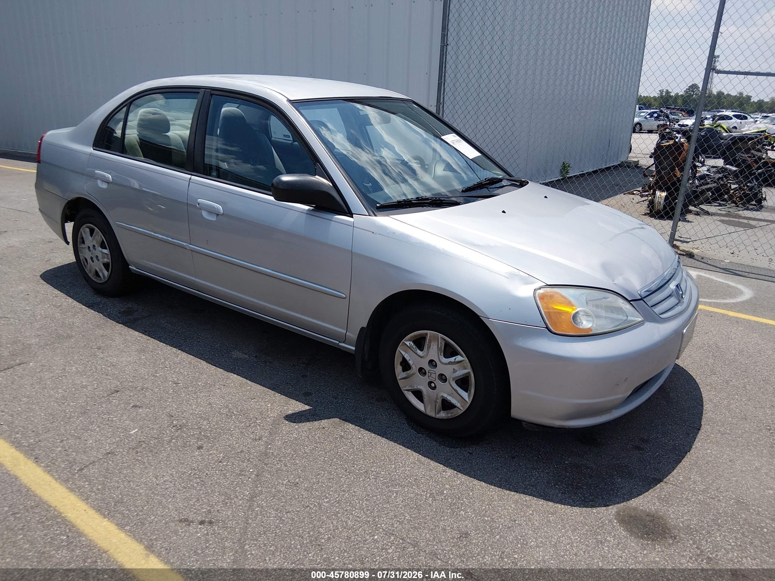 2003 Honda Civic Lx Серебряный vin: 2HGES16503H543097