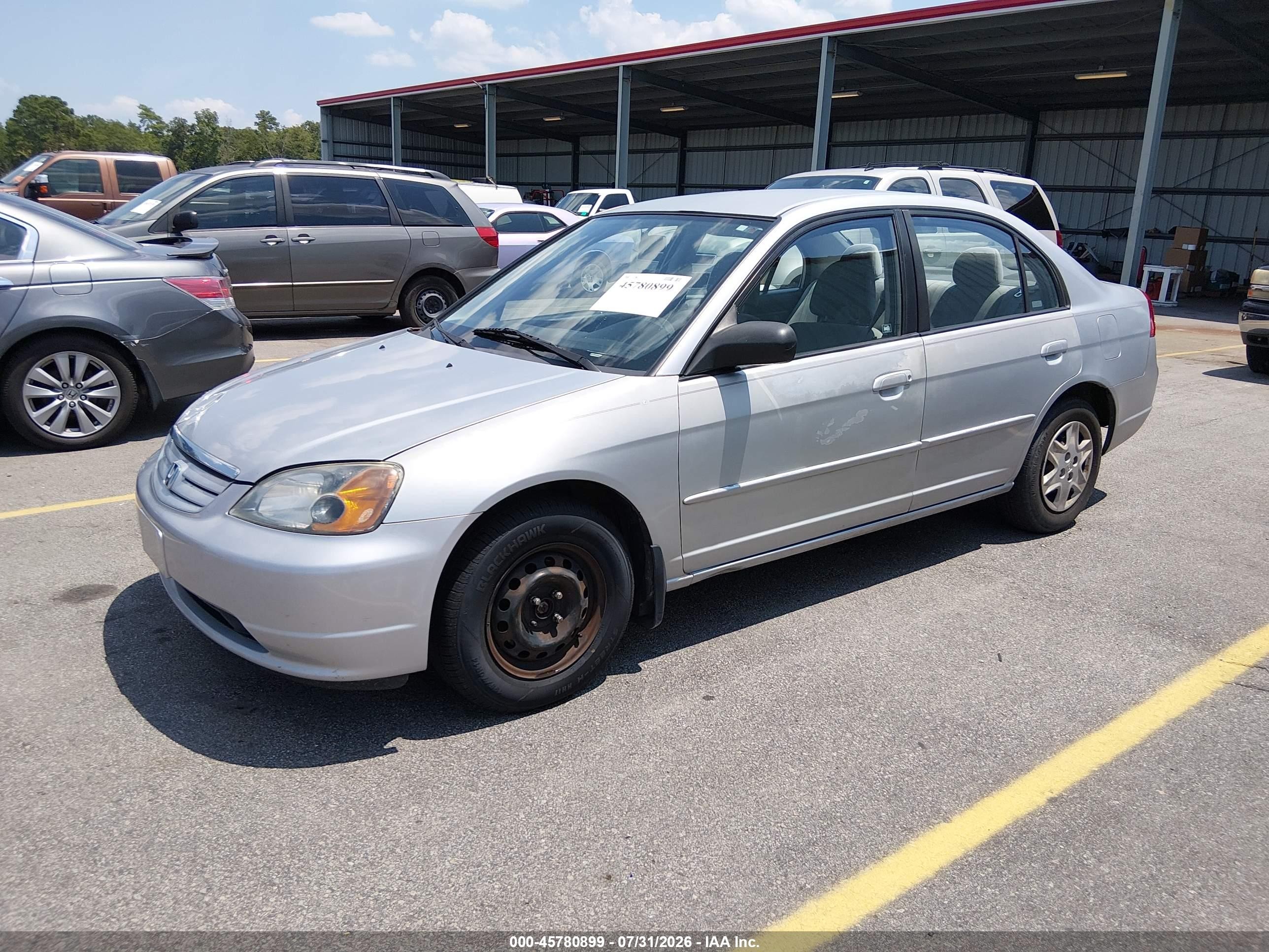 2003 Honda Civic Lx Серебряный vin: 2HGES16503H543097