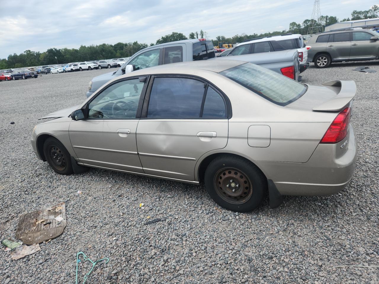 2003 Honda Civic Lx Gray vin: 2HGES16503H543682