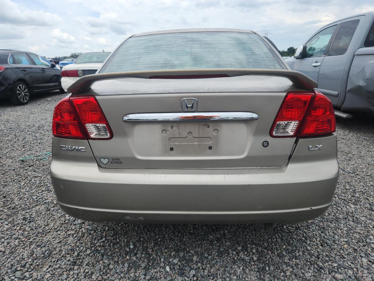 2003 Honda Civic Lx Gray vin: 2HGES16503H543682