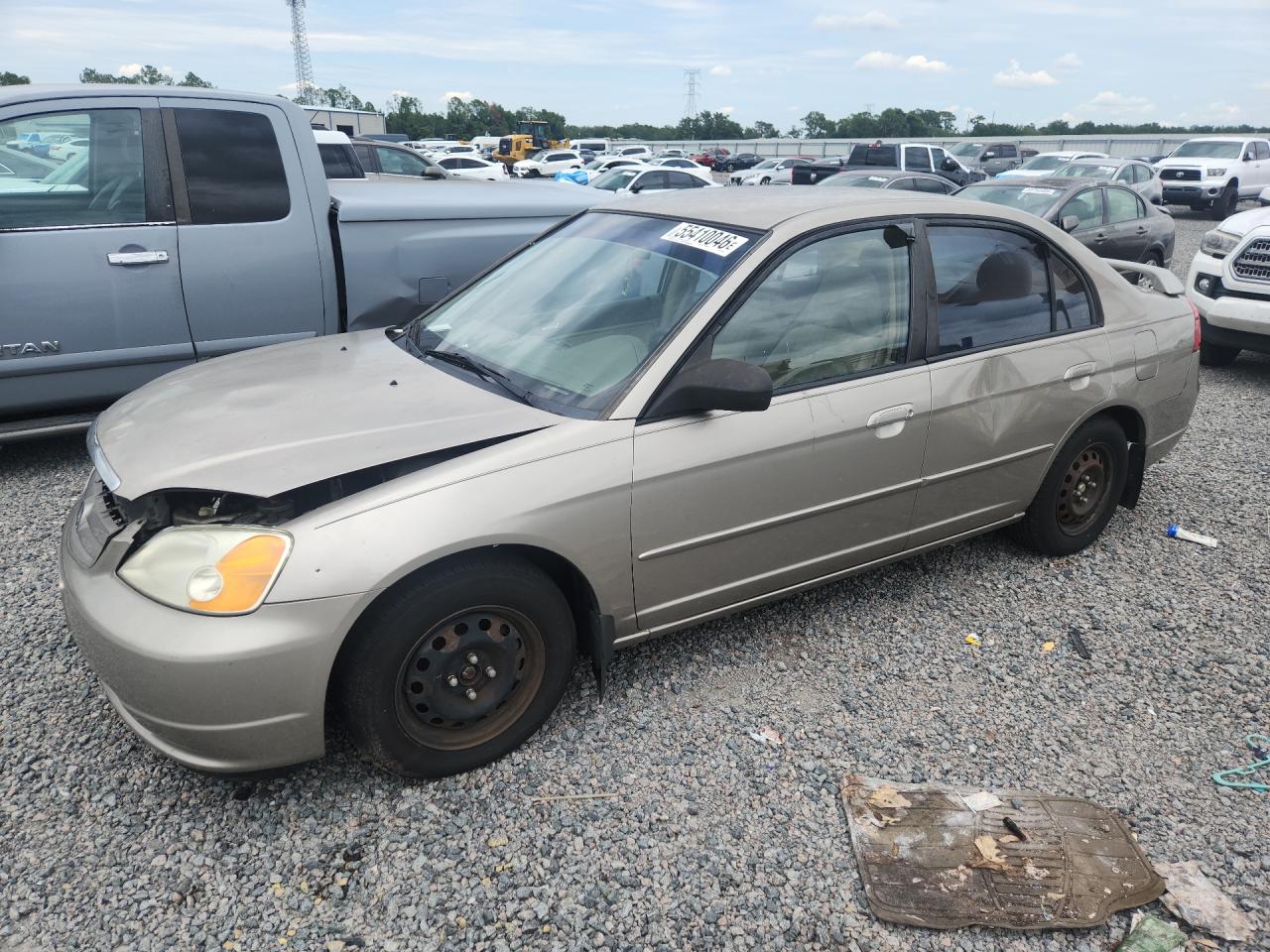 2003 Honda Civic Lx Gray vin: 2HGES16503H543682