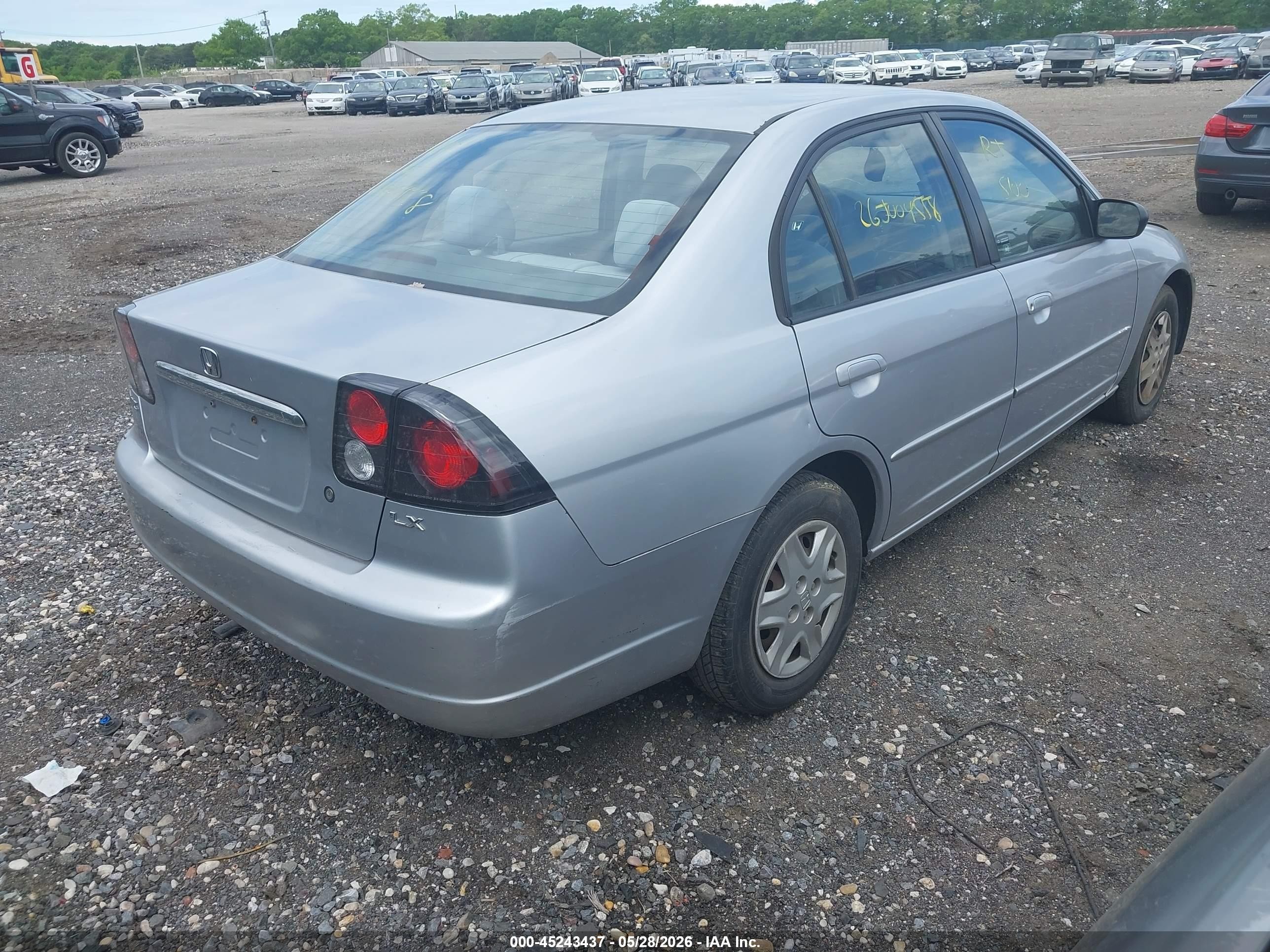2003 Honda Civic Lx Silver vin: 2HGES16503H559719