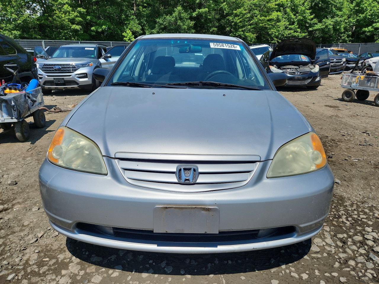 2003 Honda Civic Silver vin: 2HGES16503H591487