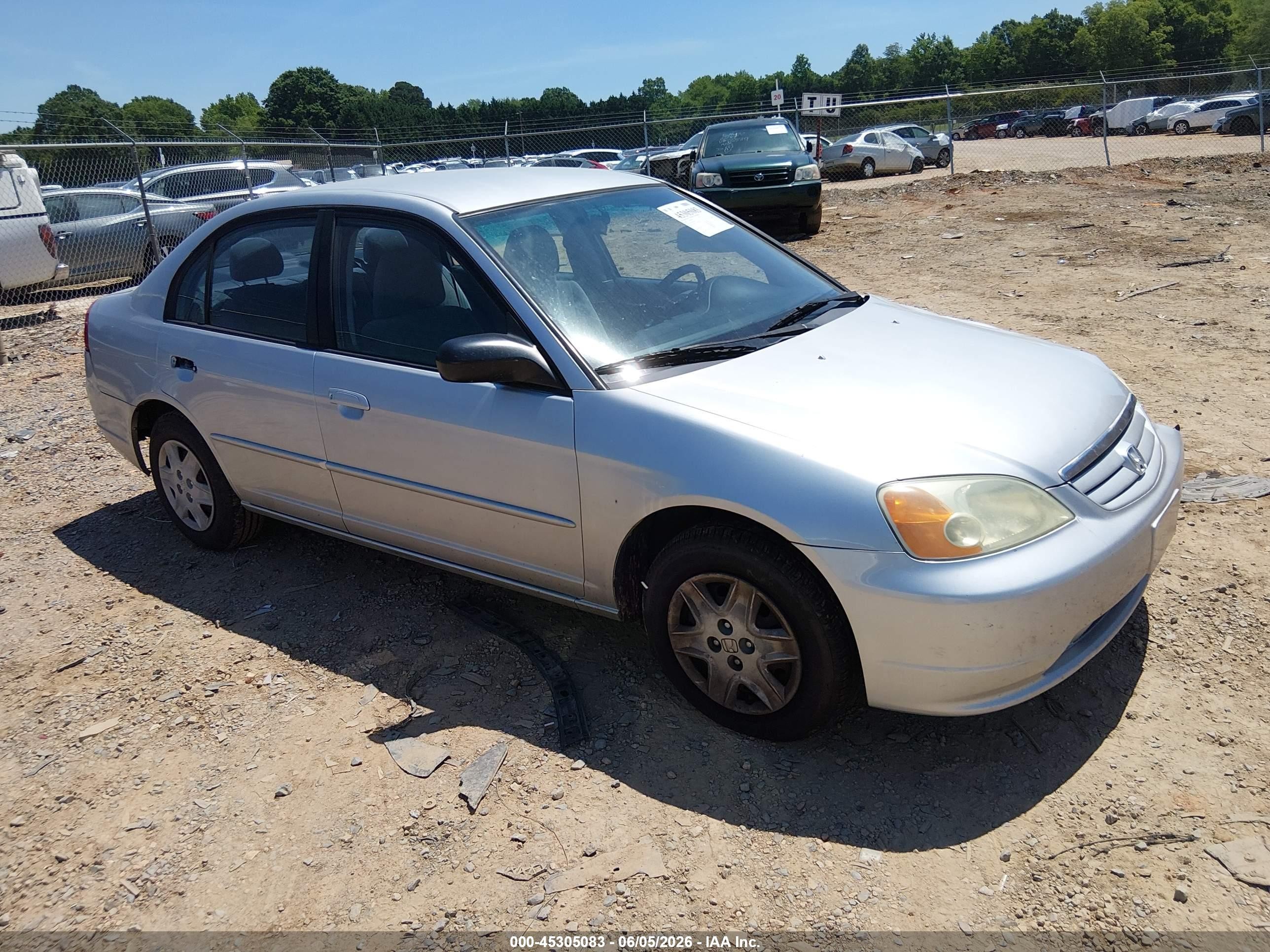 2003 Honda Civic Lx Silver vin: 2HGES16503H620499