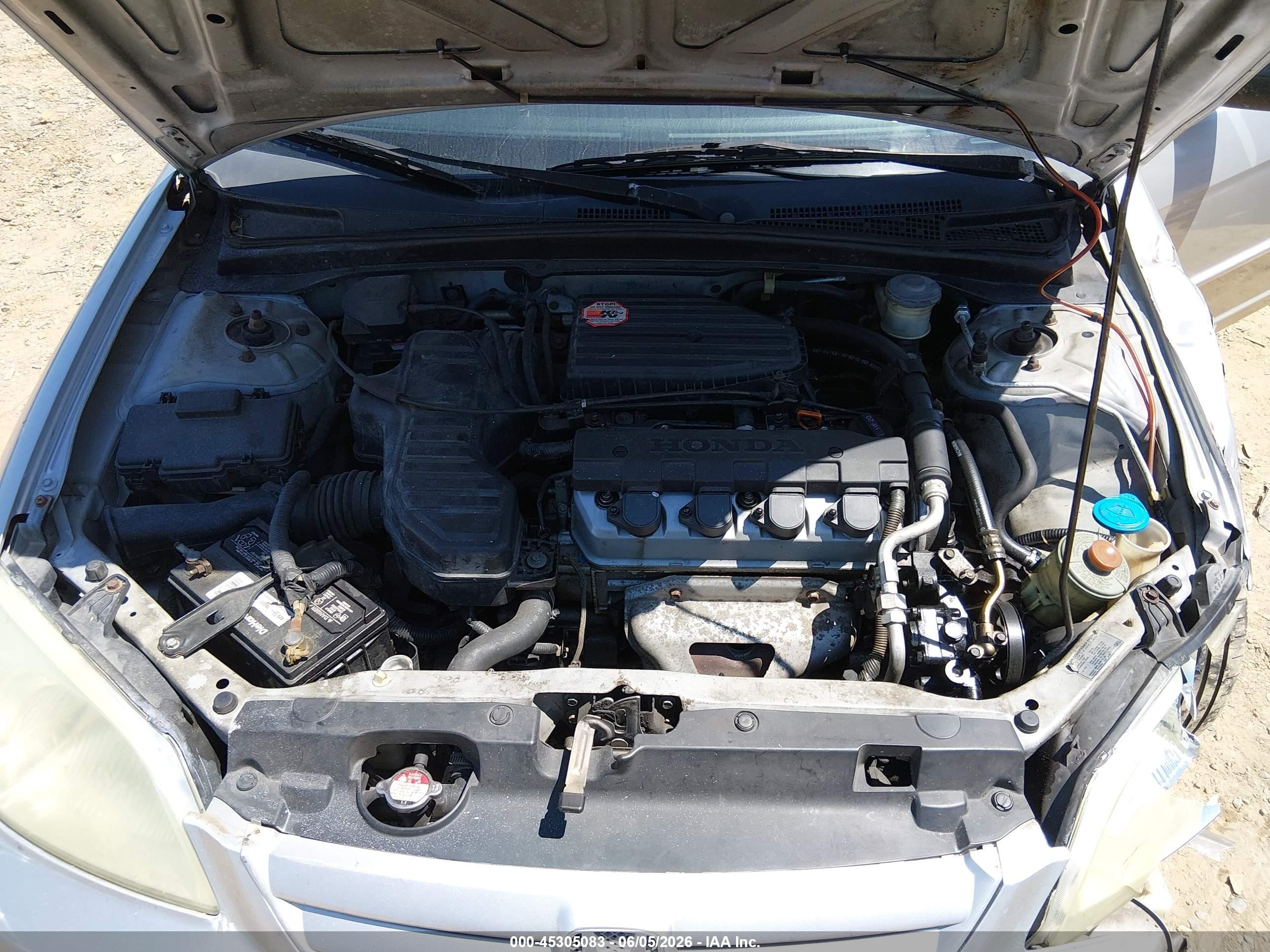 2003 Honda Civic Lx Silver vin: 2HGES16503H620499
