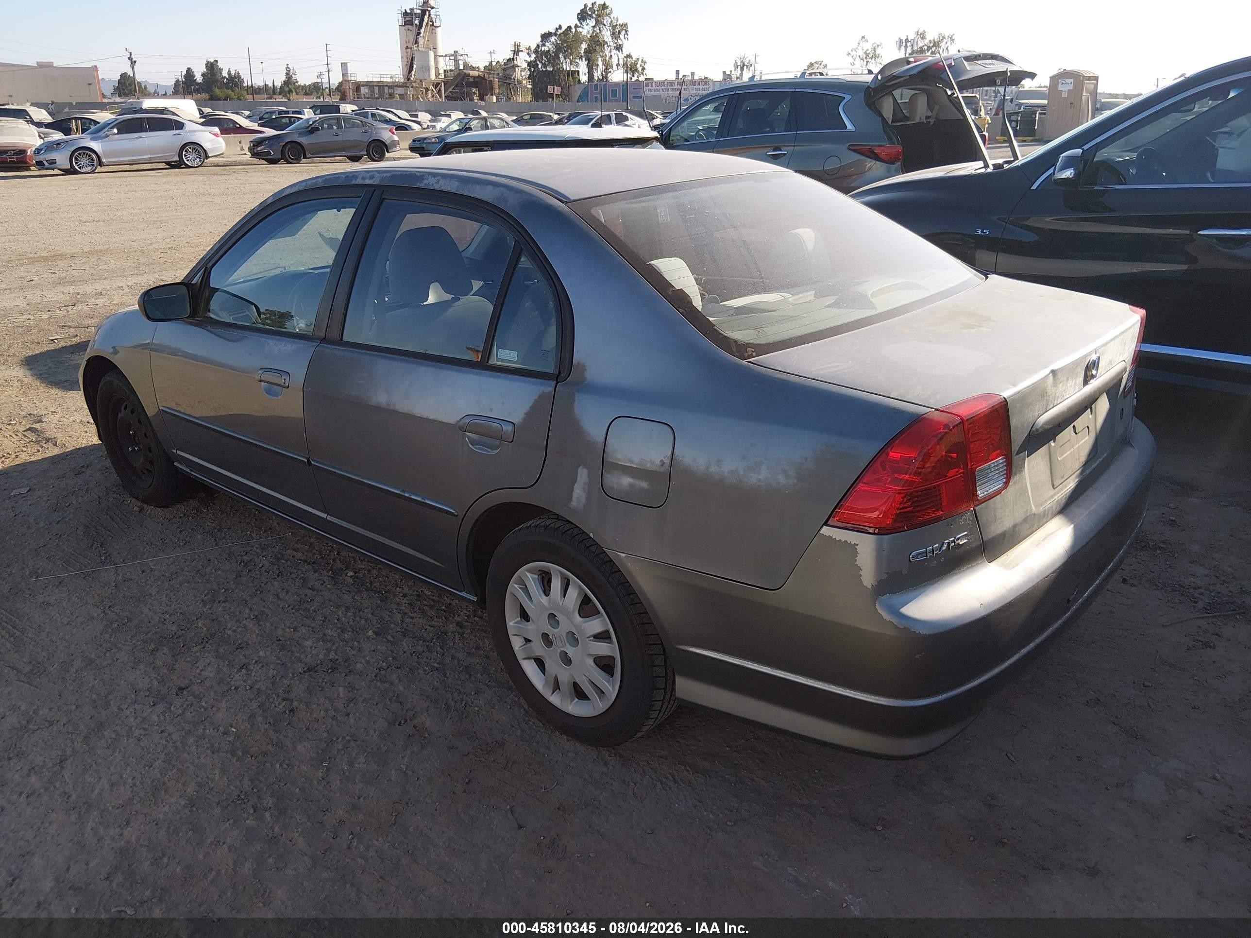 2004 Honda Civic Lx Gray vin: 2HGES16504H519884