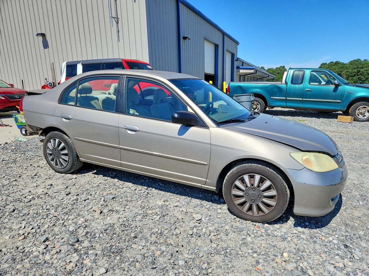 2004 Honda Civic Lx Beige vin: 2HGES16504H536393
