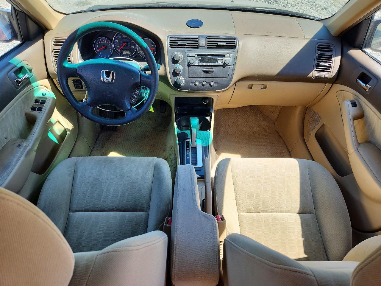 2004 Honda Civic Lx Beige vin: 2HGES16504H536393