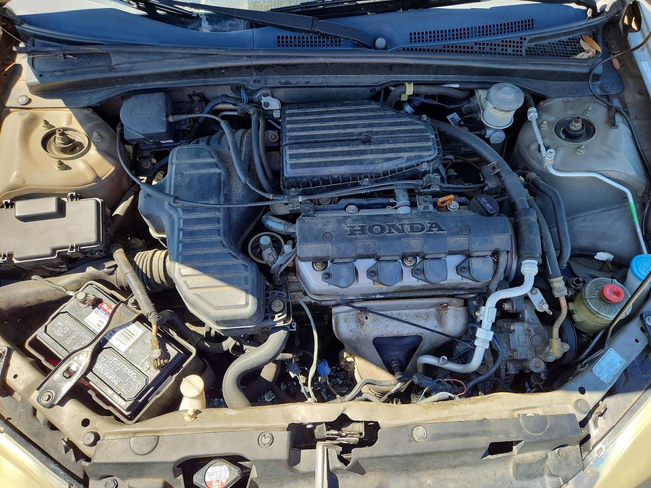 2004 Honda Civic Lx Beige vin: 2HGES16504H536393